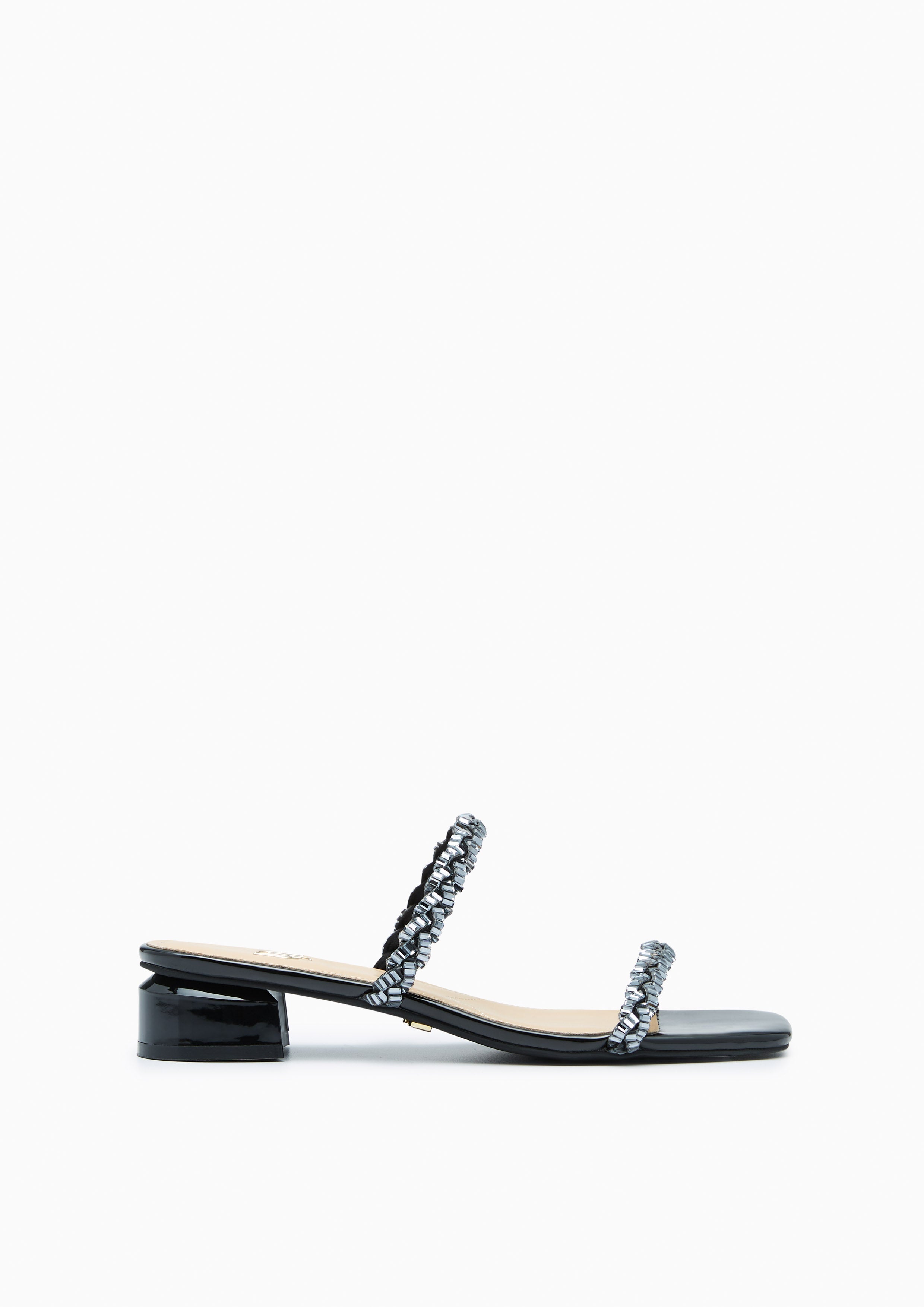 Promise Square Infinite Flats And Sandals - Black