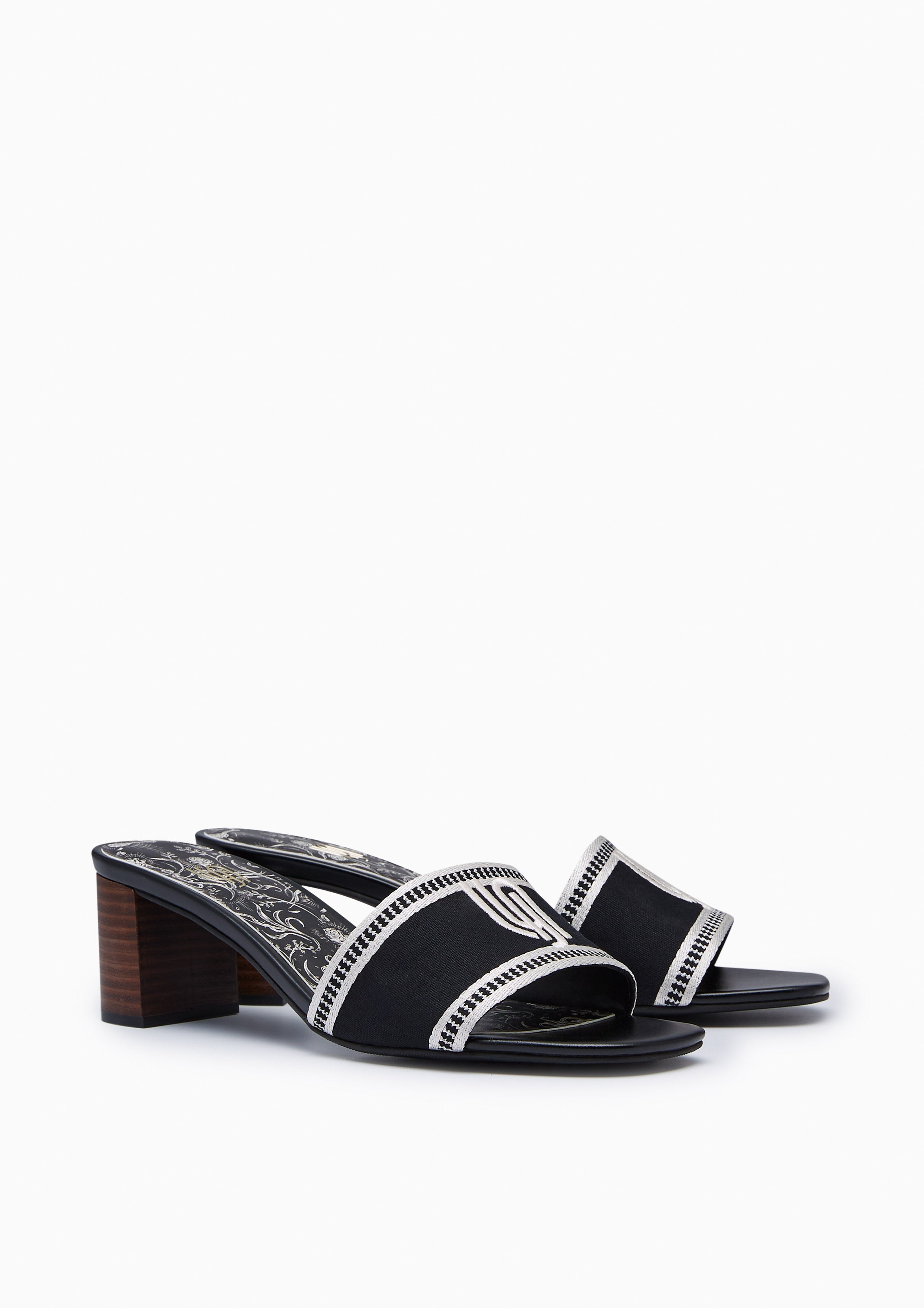 Maiden Mid Stack Infinite Flats And Sandals - Black