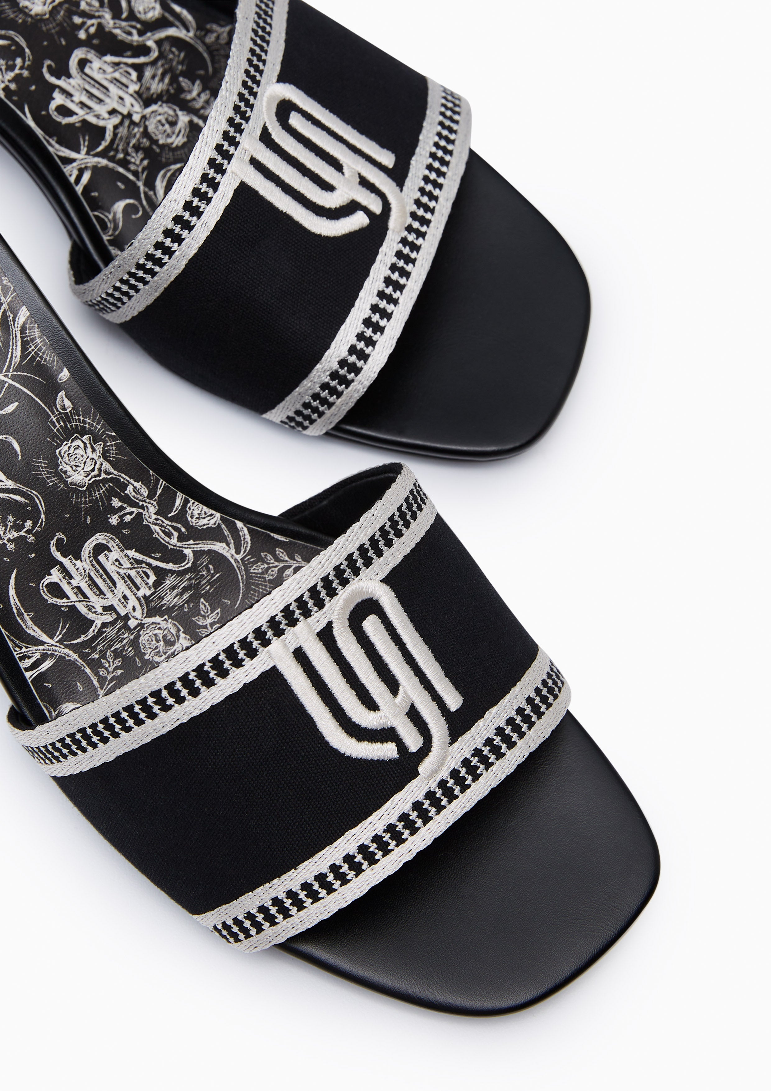 Maiden Mid Stack Infinite Flats And Sandals - Black