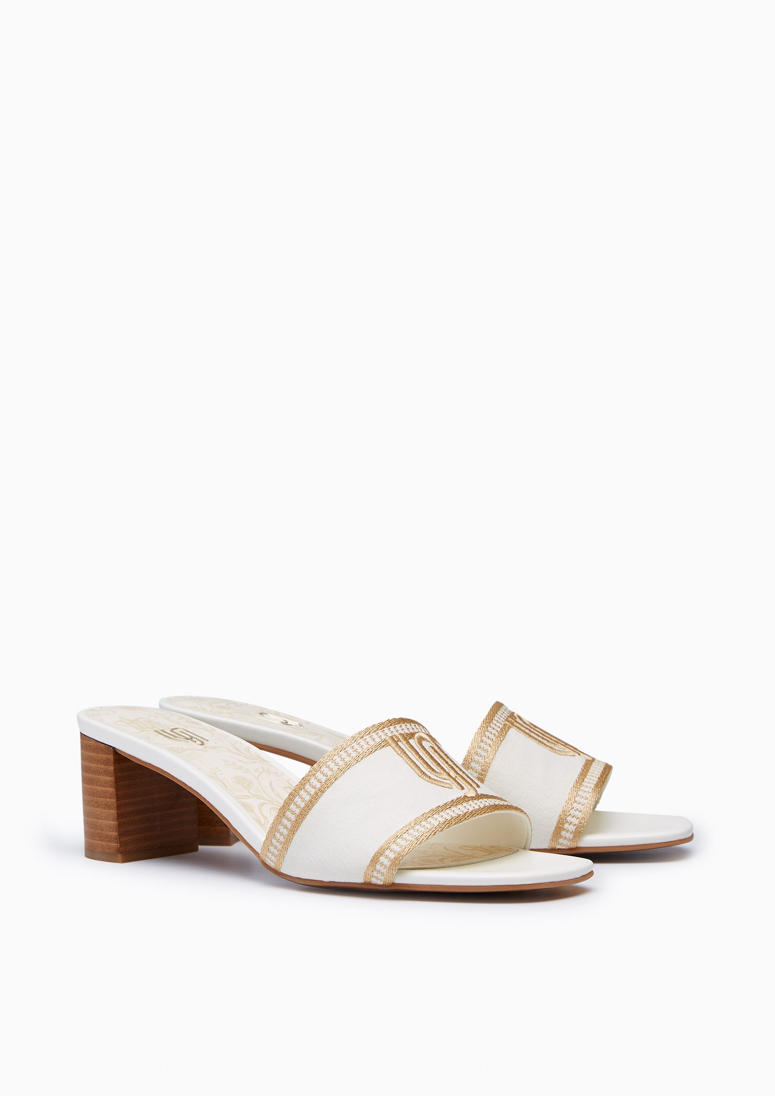 Maiden Mid Stack Infinite Flats And Sandals - Ivory