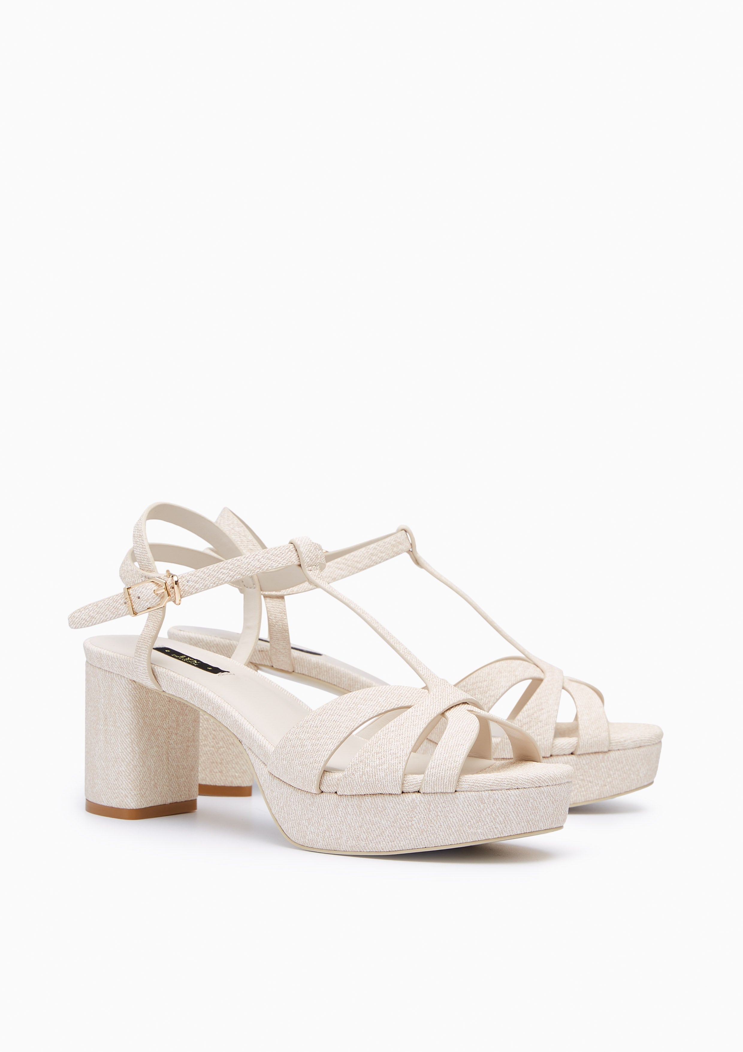 Sabella Mid Gloss Flats And Sandals - Beige