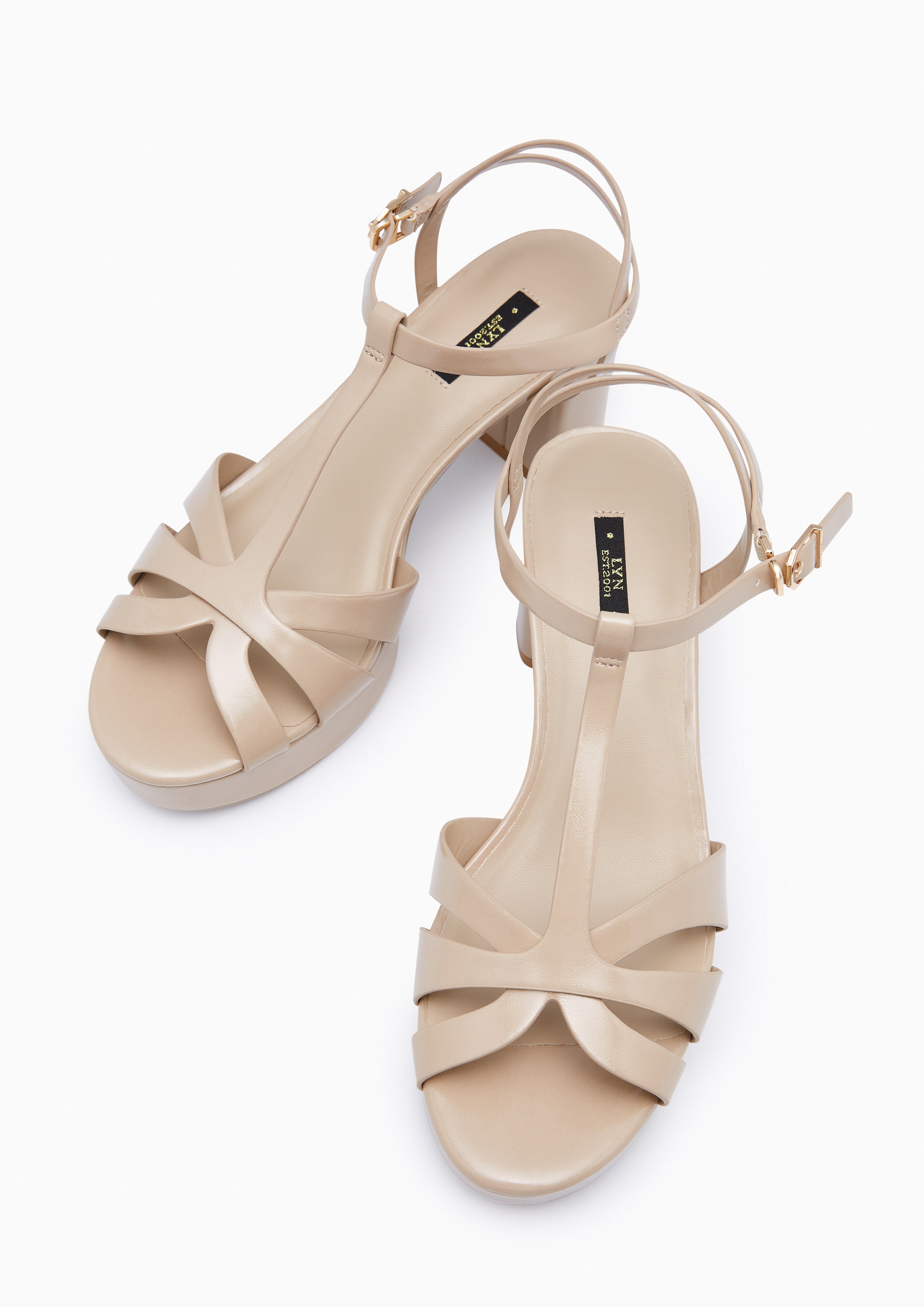 Sabella Mid Denim Flats And Sandals - Biege Variation 2