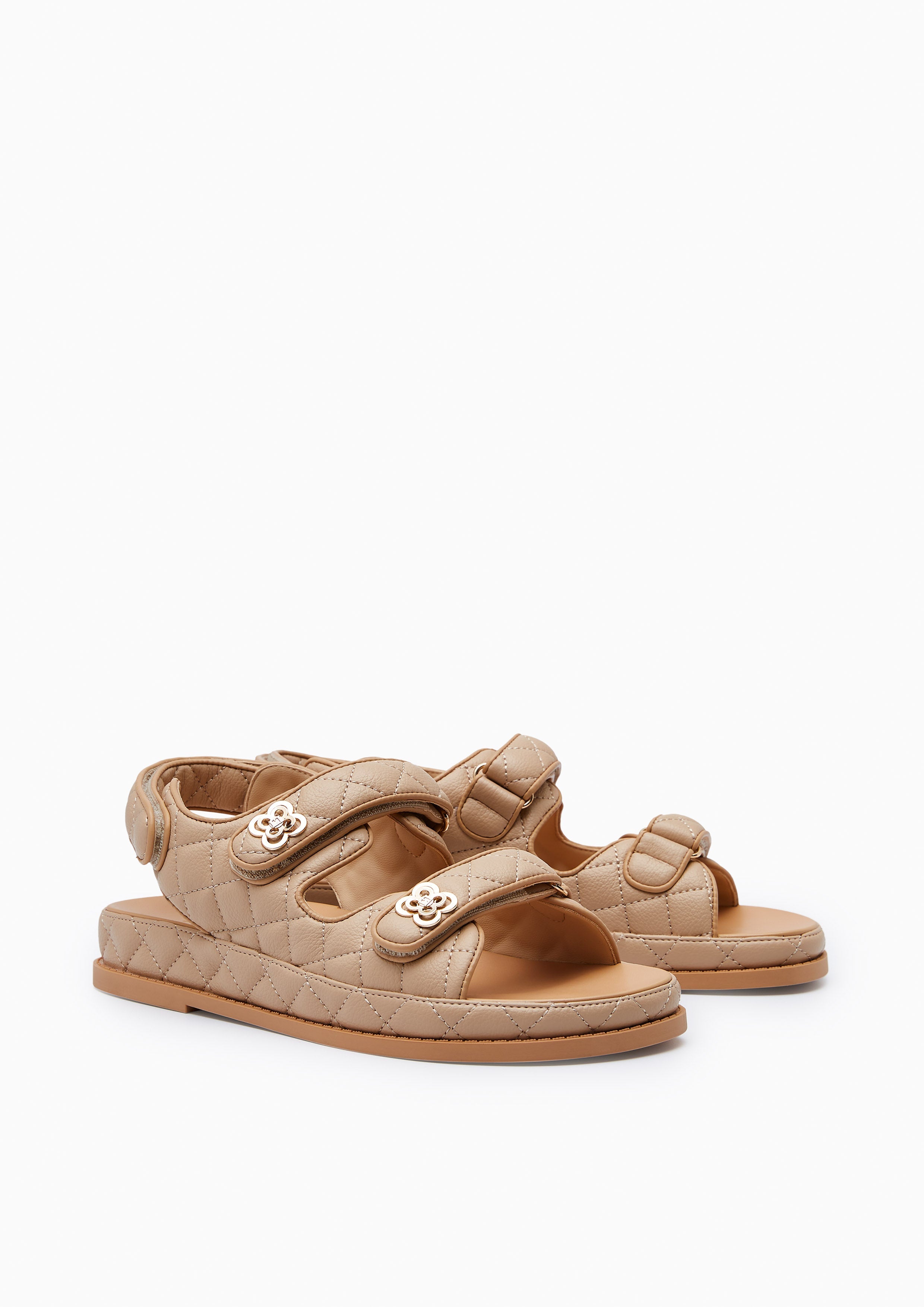 Lexi Binding Flats And Sandals - Beige