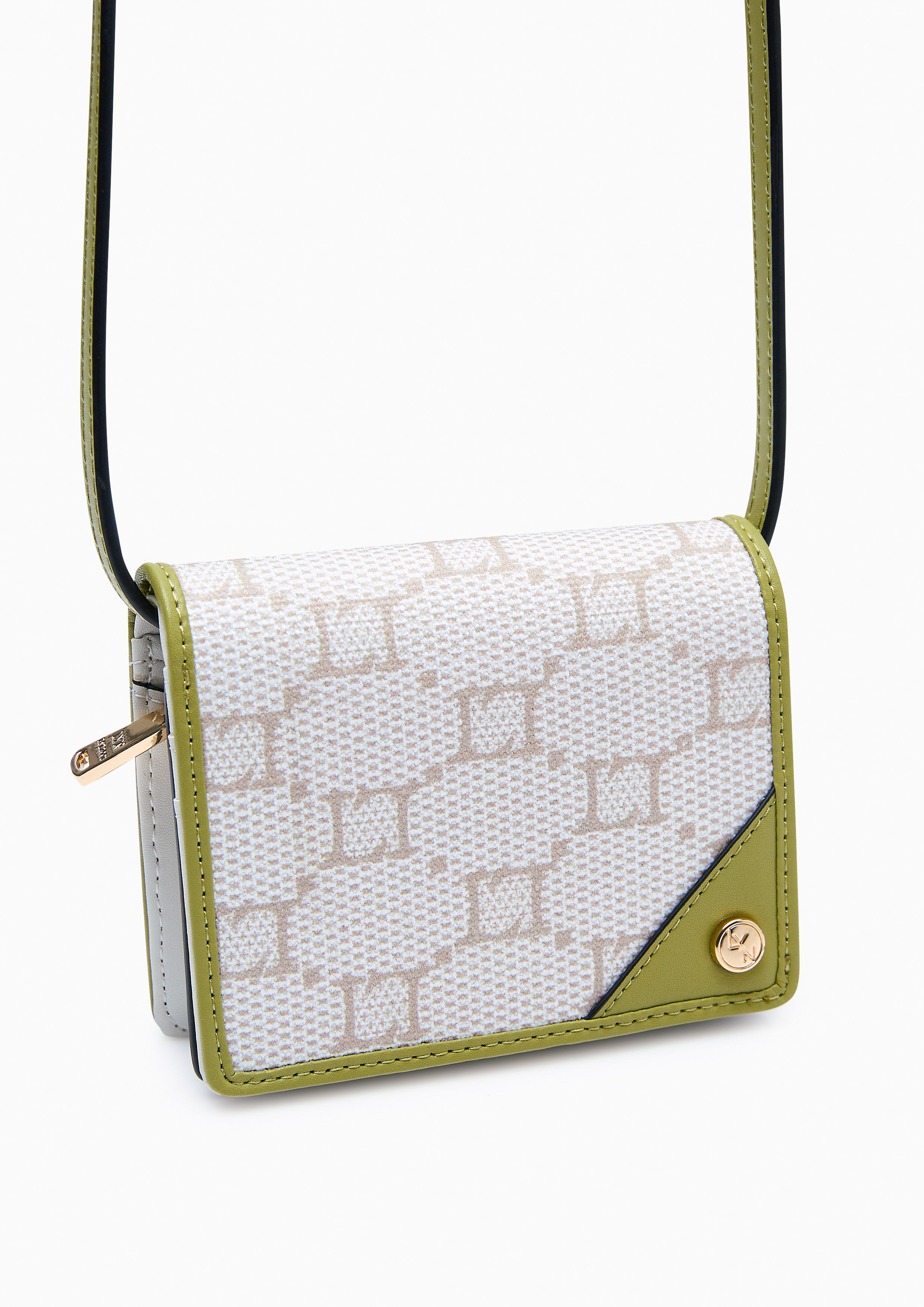 Serif Bi-Fold Wallet On Chain - Printed Green
