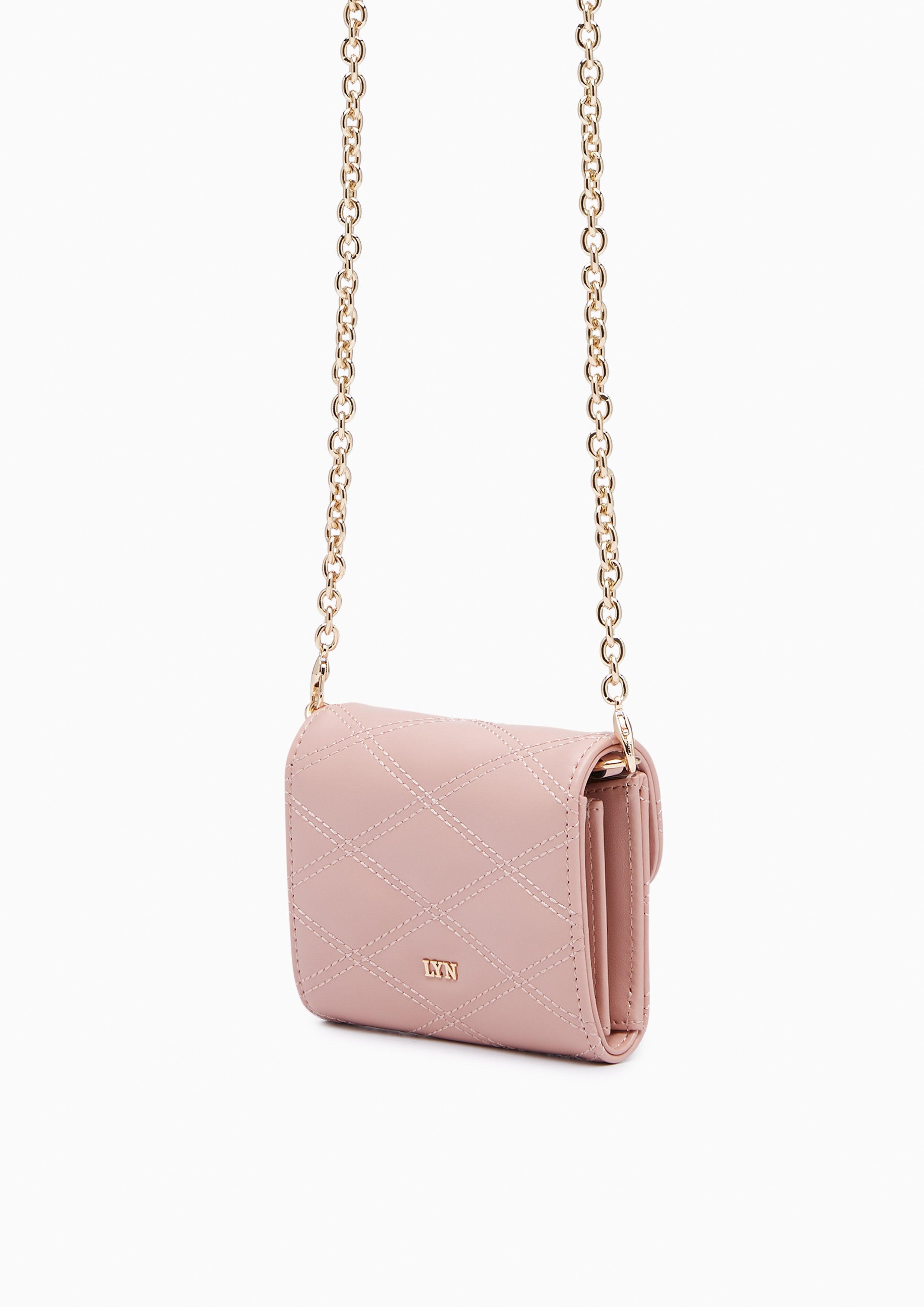 Barley Short Wallet On Chain - Pink