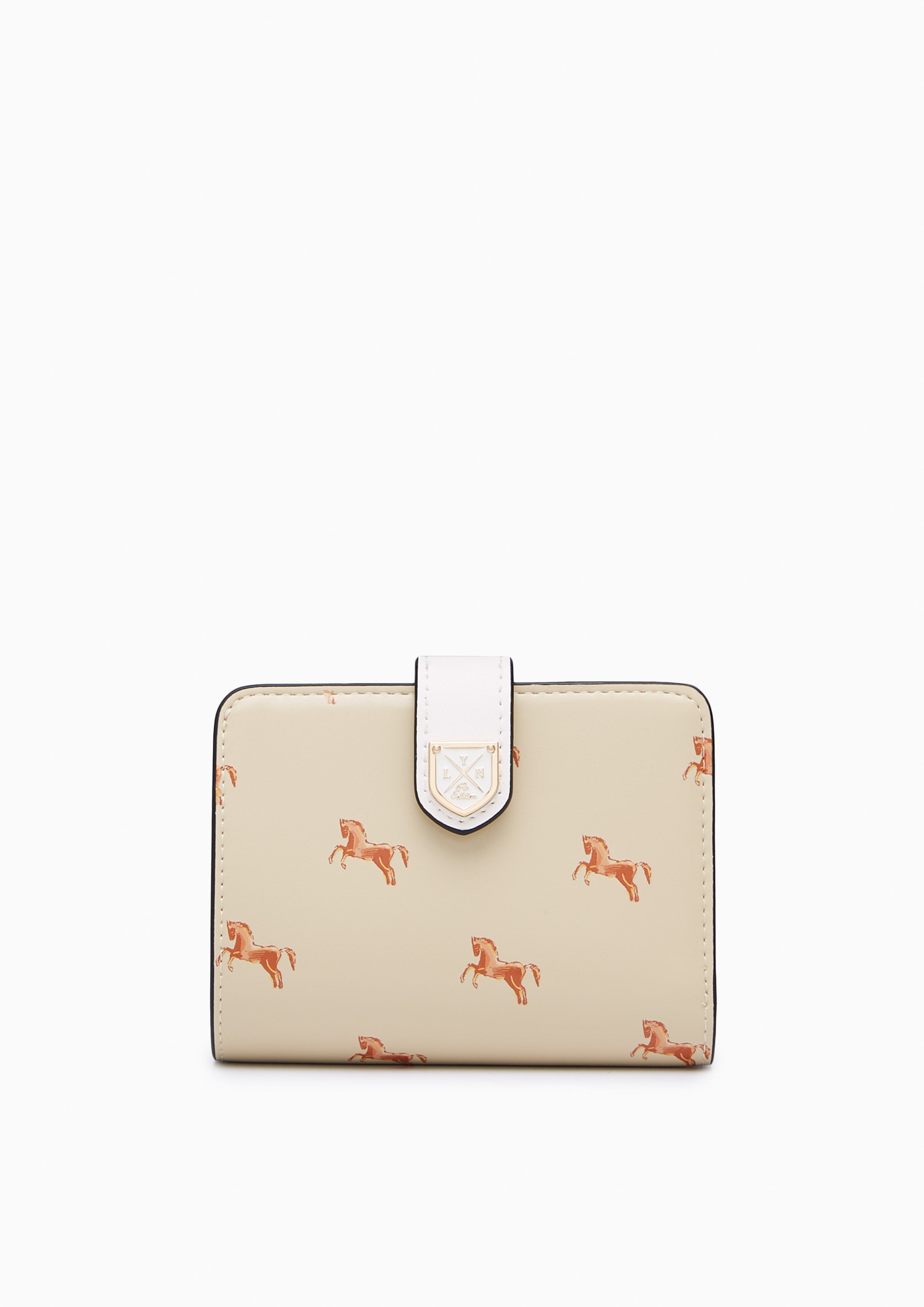 Re-Edit Mustang Wallet - Printed Beige