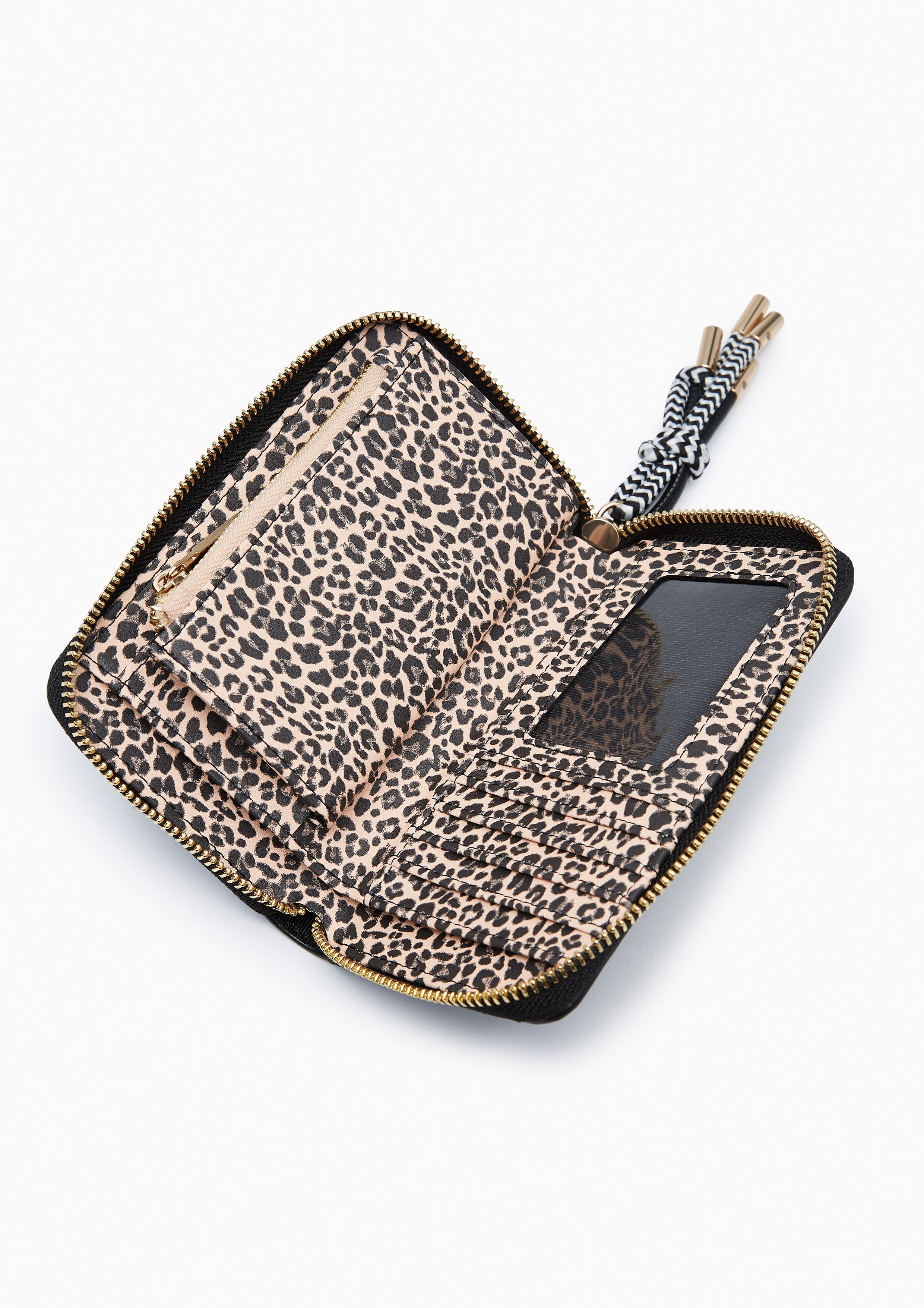 Lola Zip Semi Wallet - Black