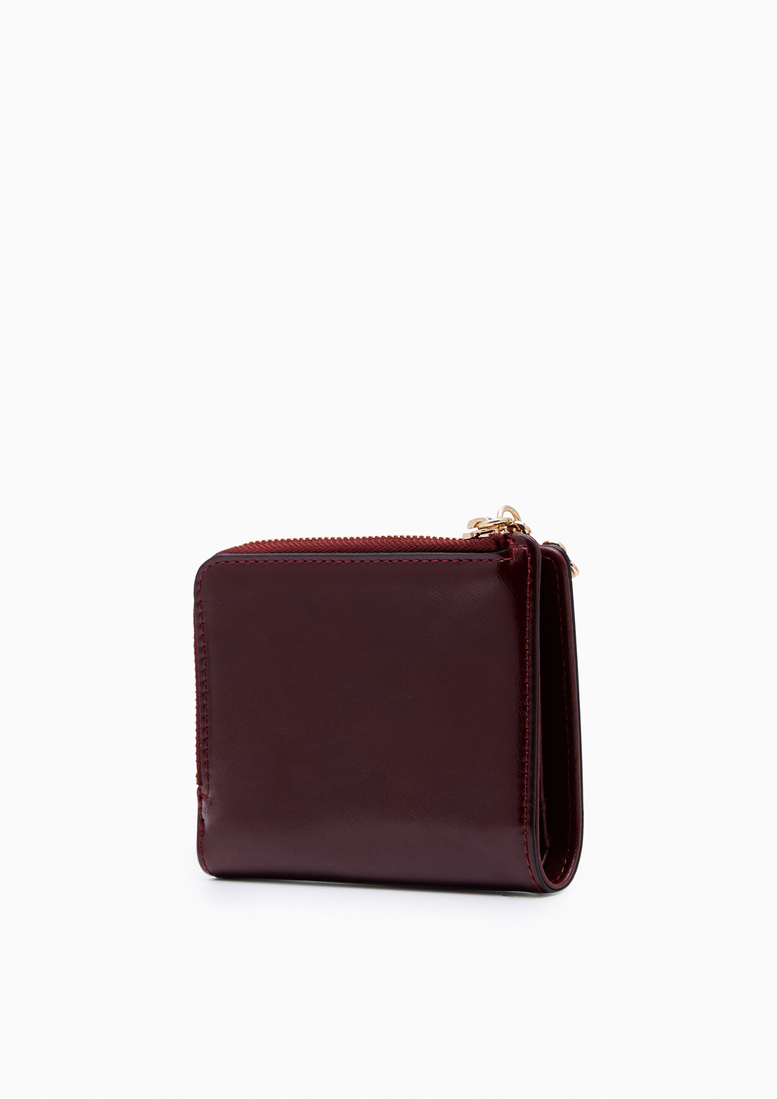 Re-Edit Bliss Zip Short Wallet - Dark Red