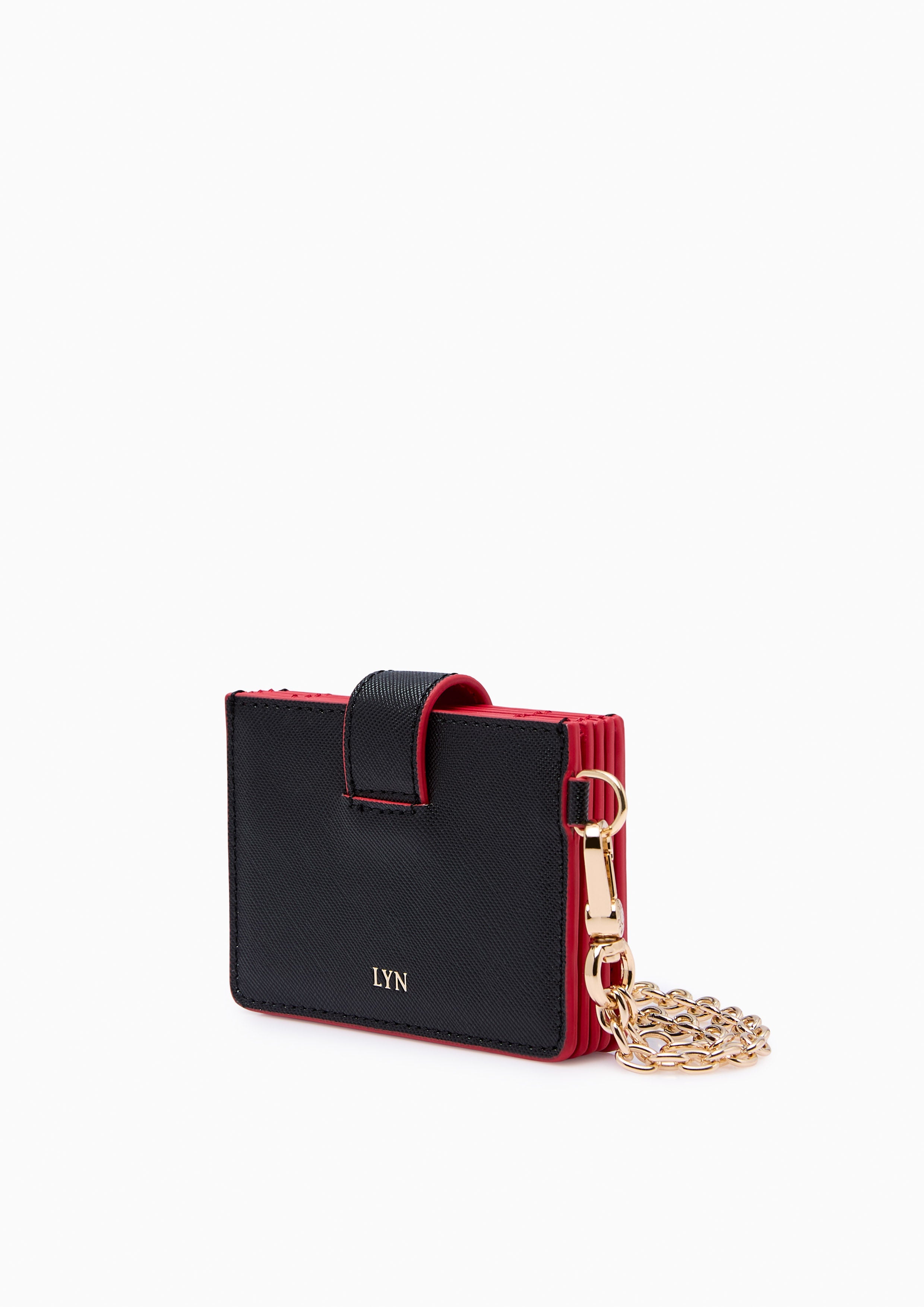Re Love Card Wallet On Chain - Black