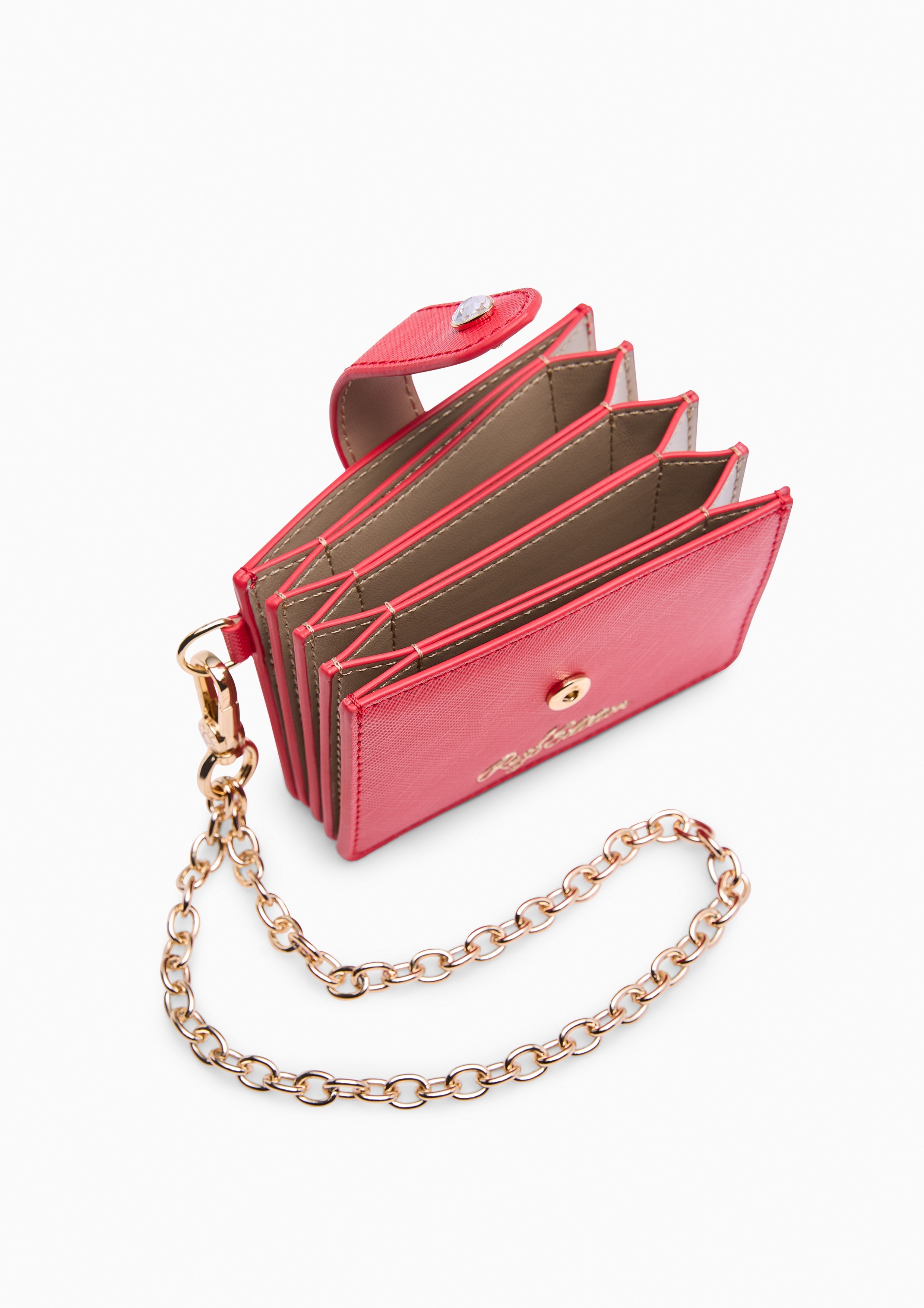 Re Love Card Wallet On Chain - Red