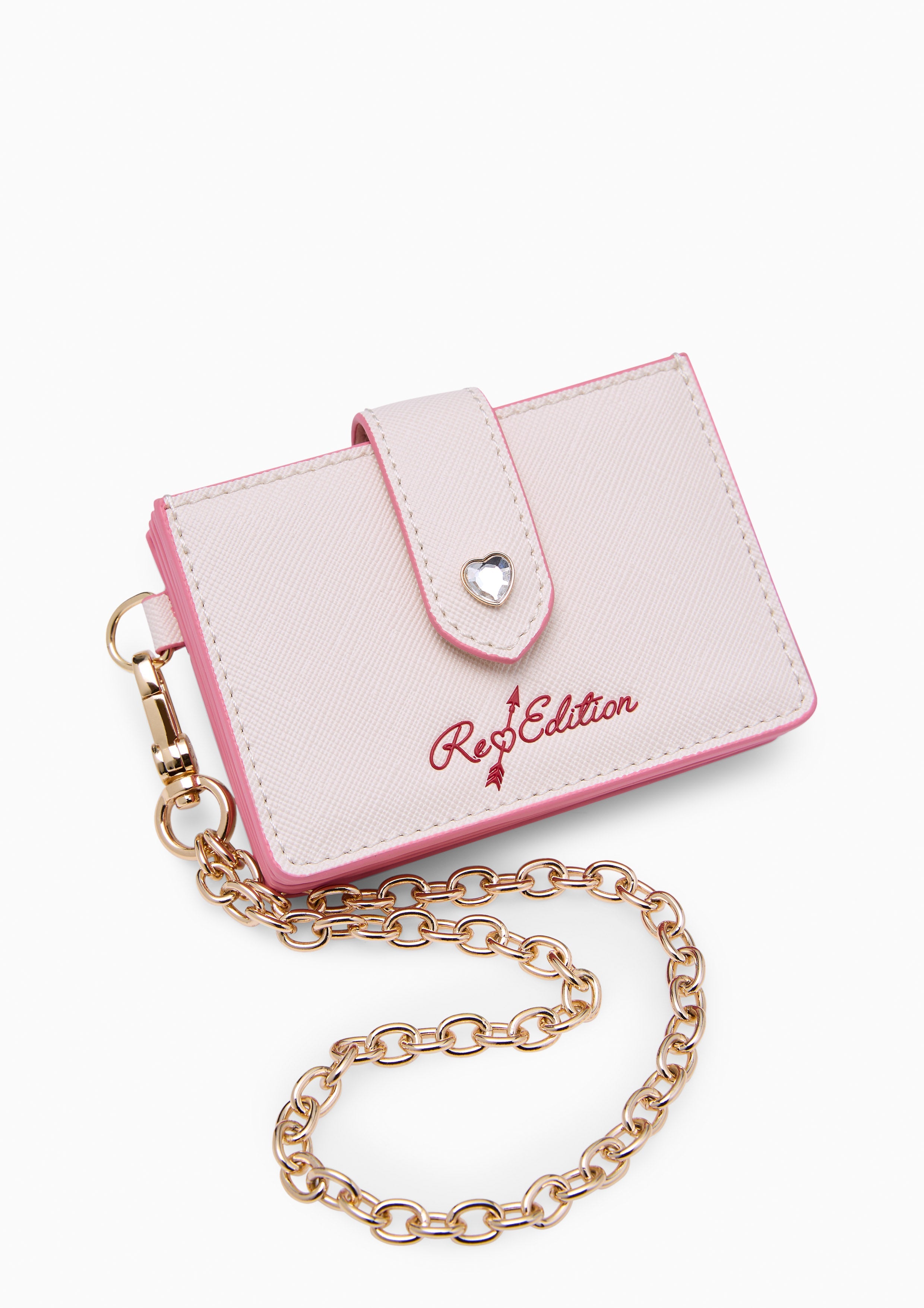 Re Love Card Wallet On Chain - Ivory