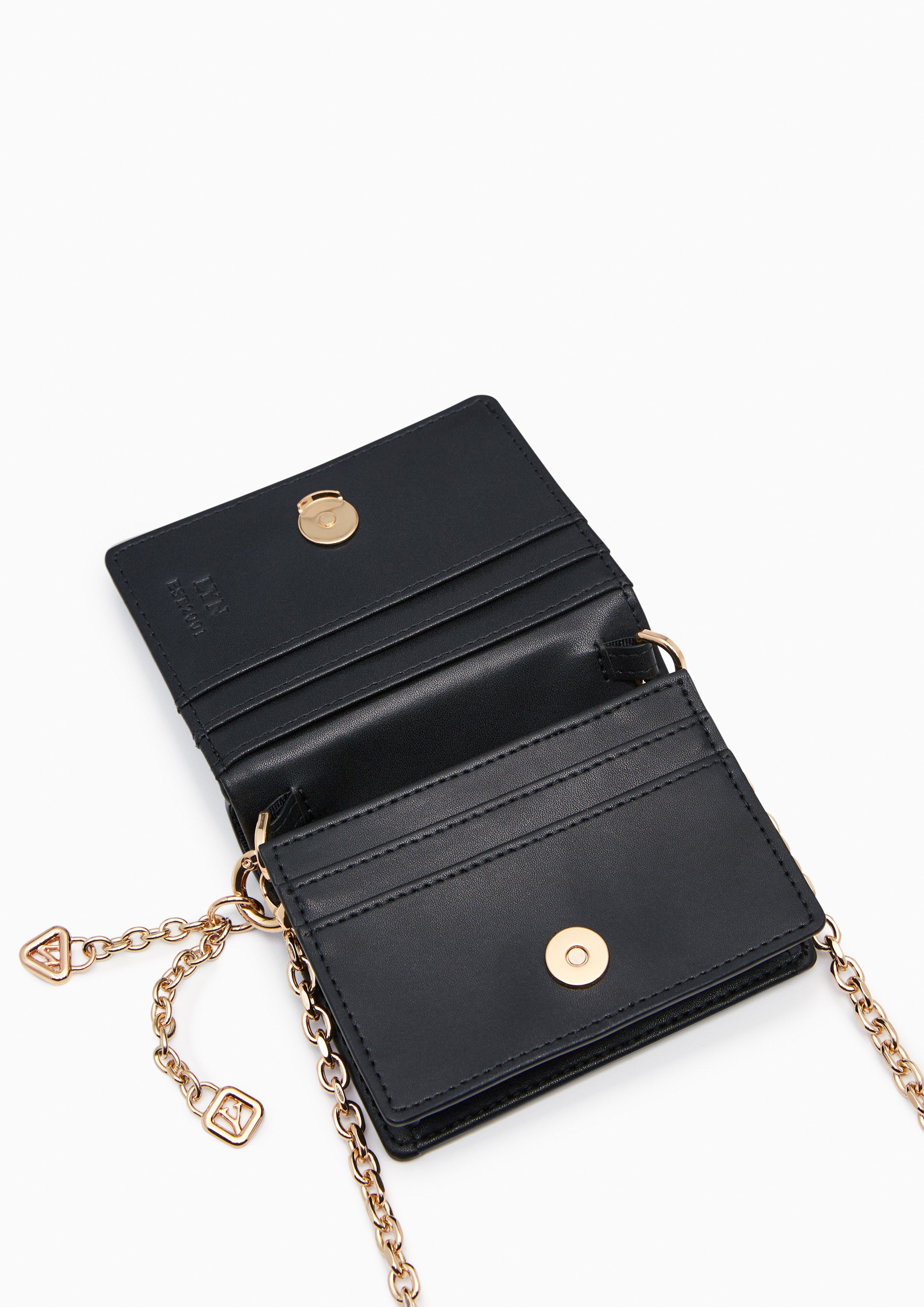 Ringo Short Wallet On Chain - Black