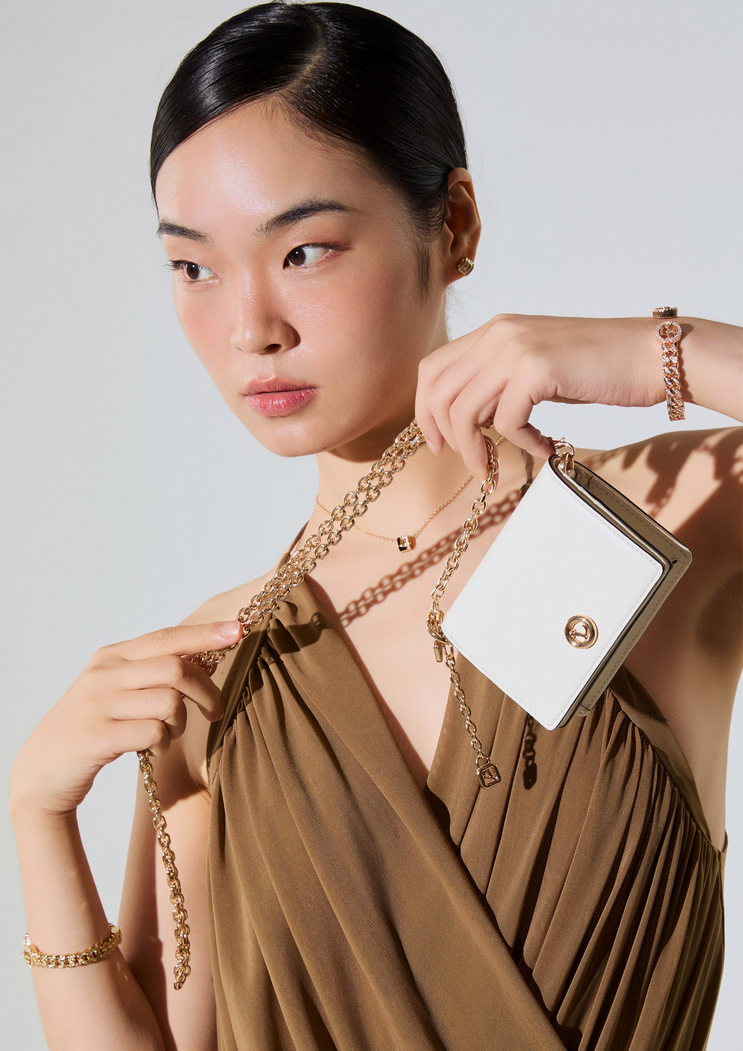 Ringo Short Wallet On Chain - Ivory