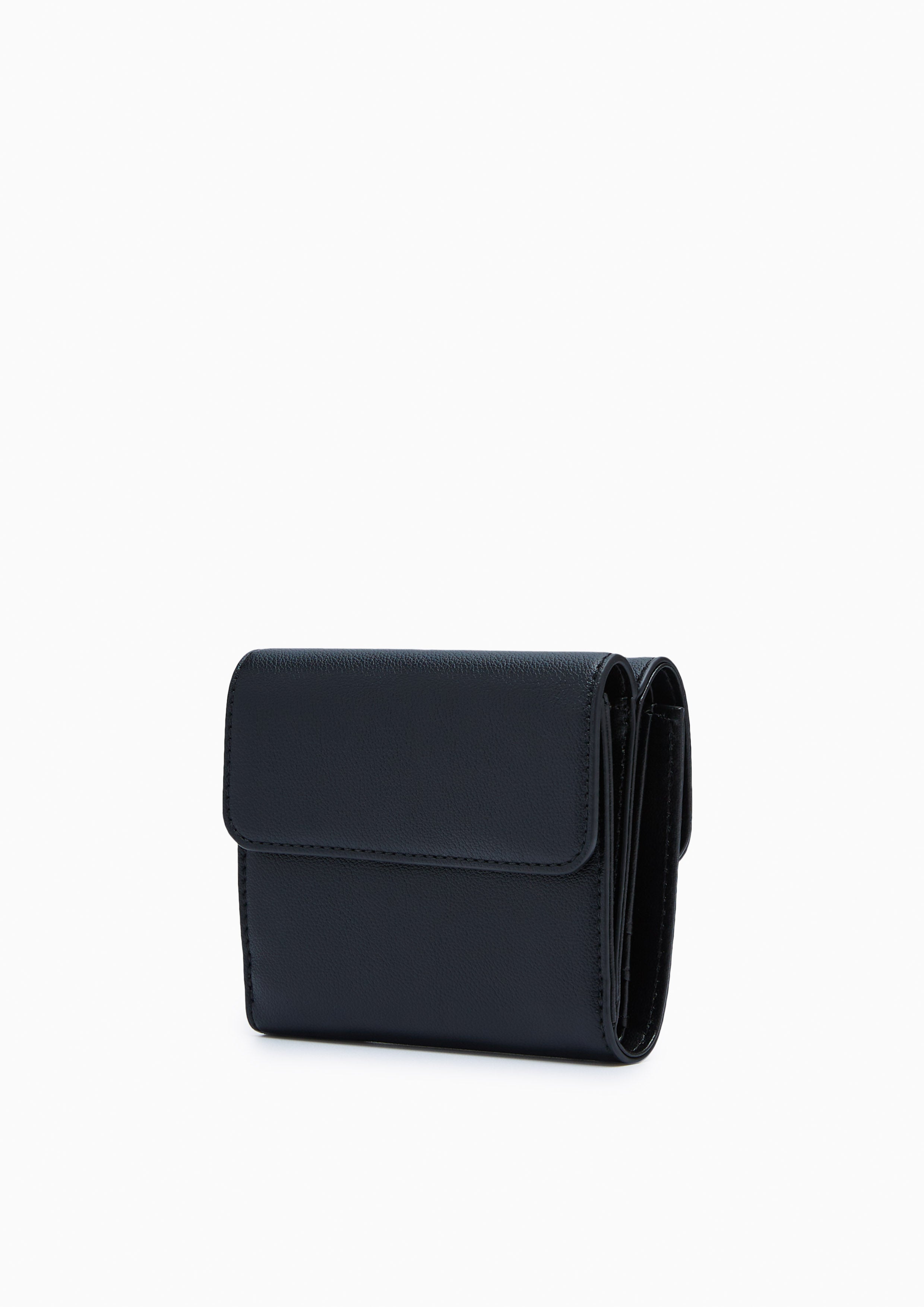 Atelier Short Flap Wallet - Black