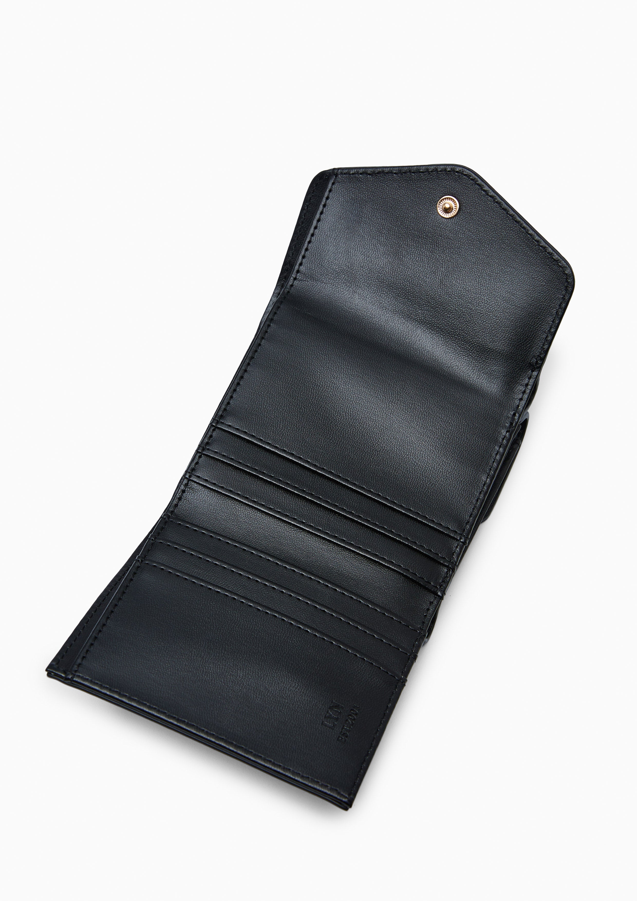 Atelier Short Flap Wallet - Black