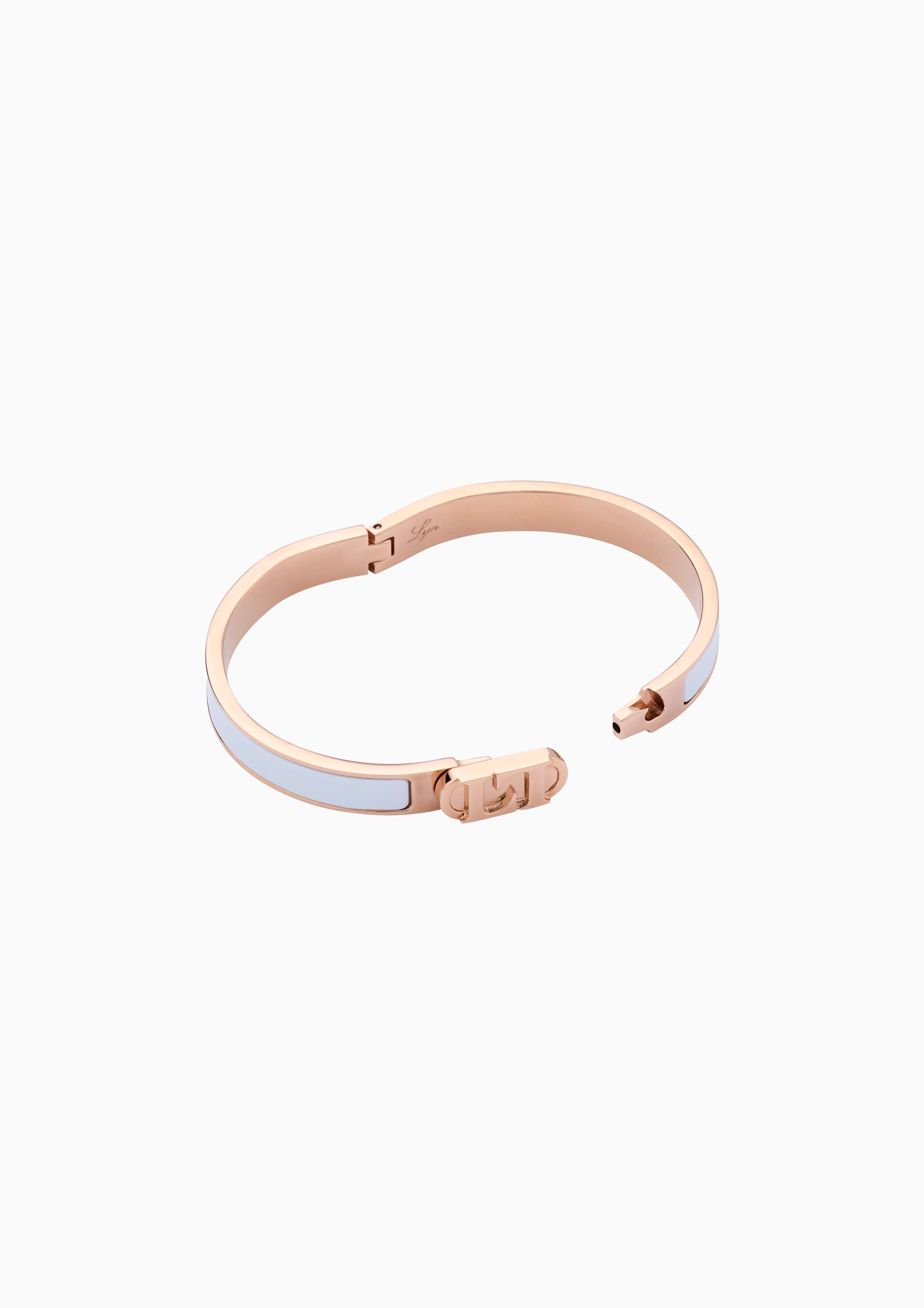 Miss Abigail Bangle Xs - White/ Rose Gold