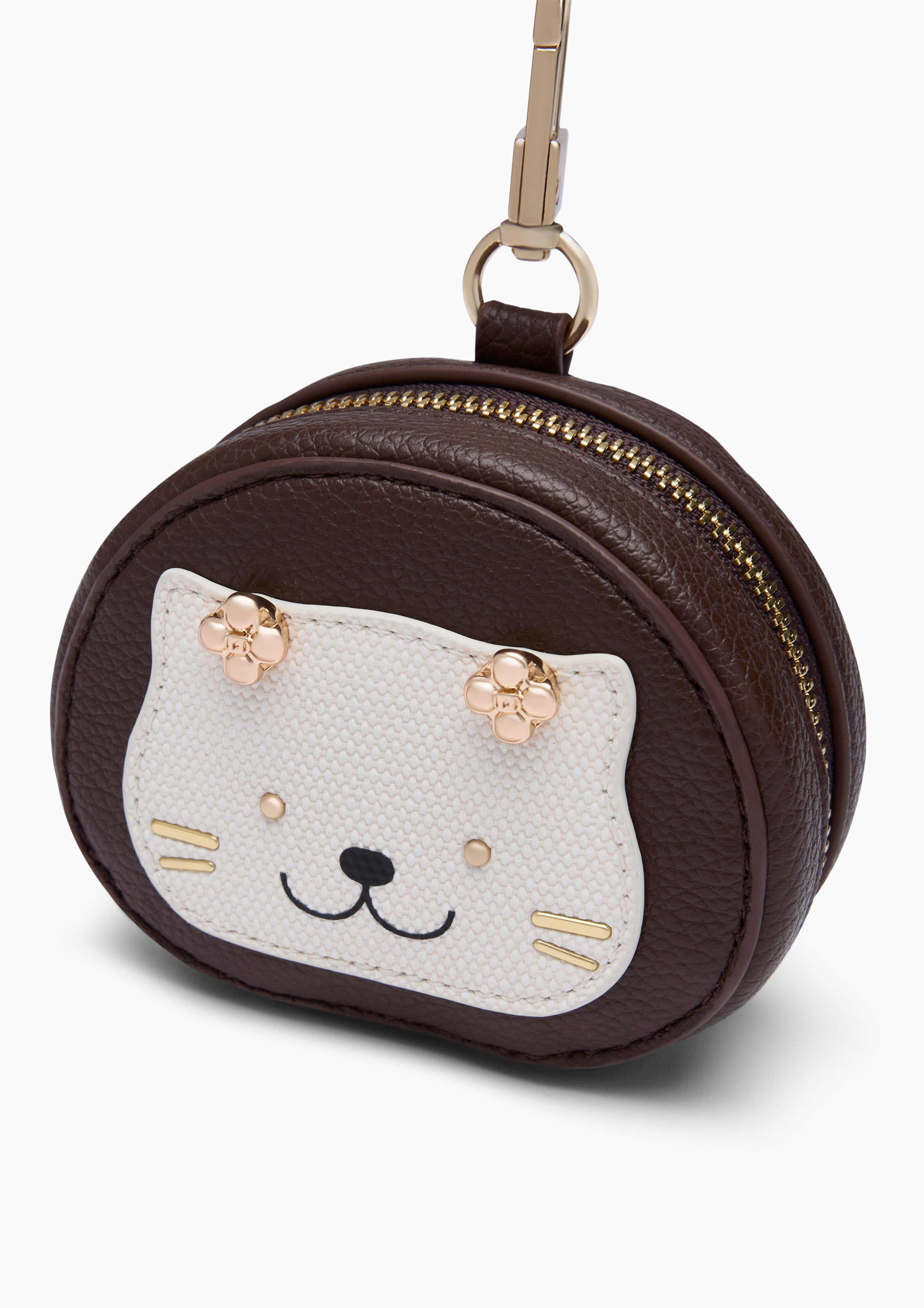 Rolling Pocket Charm Keychain - Dark Brown