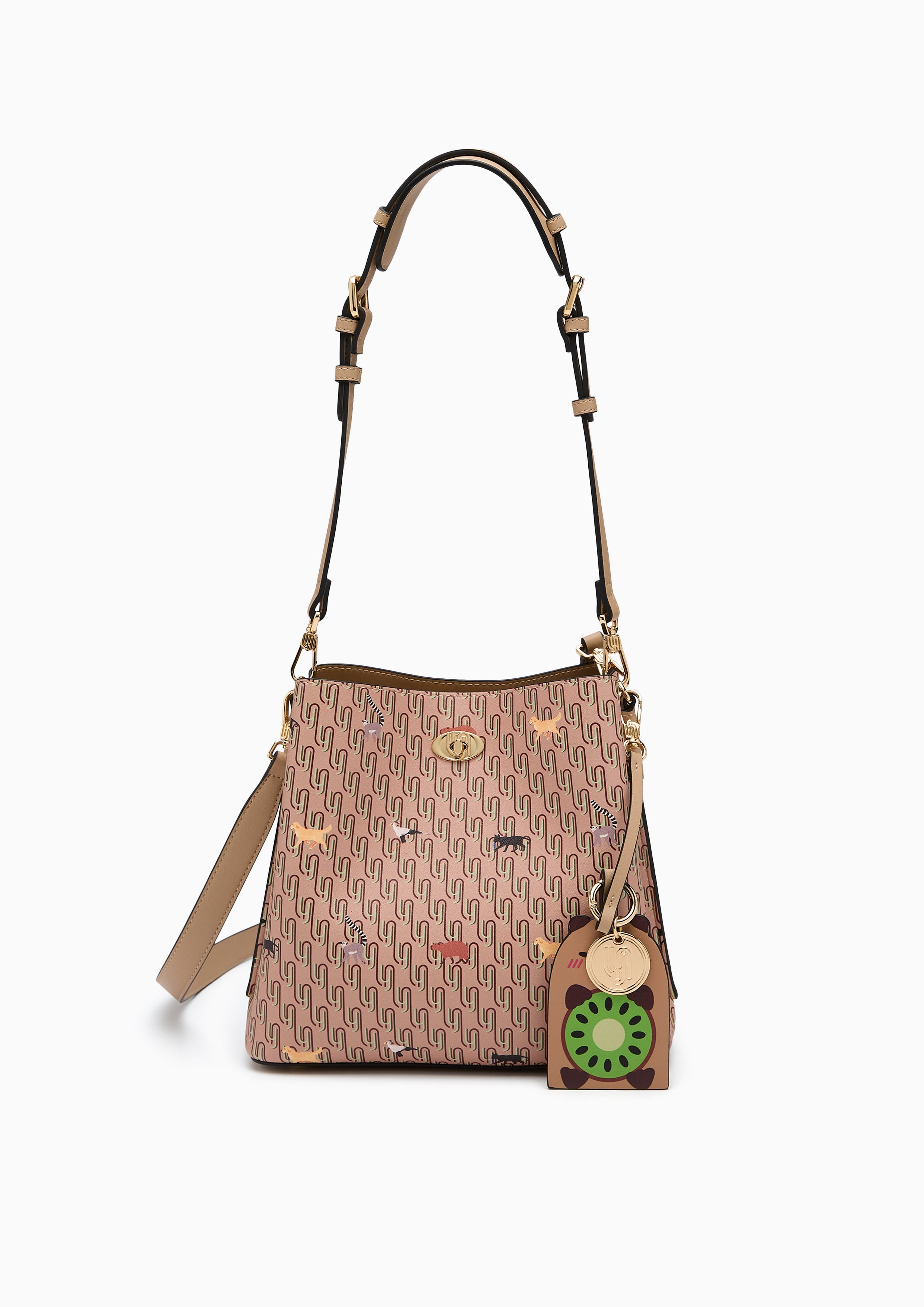 Amitie Infinite M Bucket Bag - Printed Beige