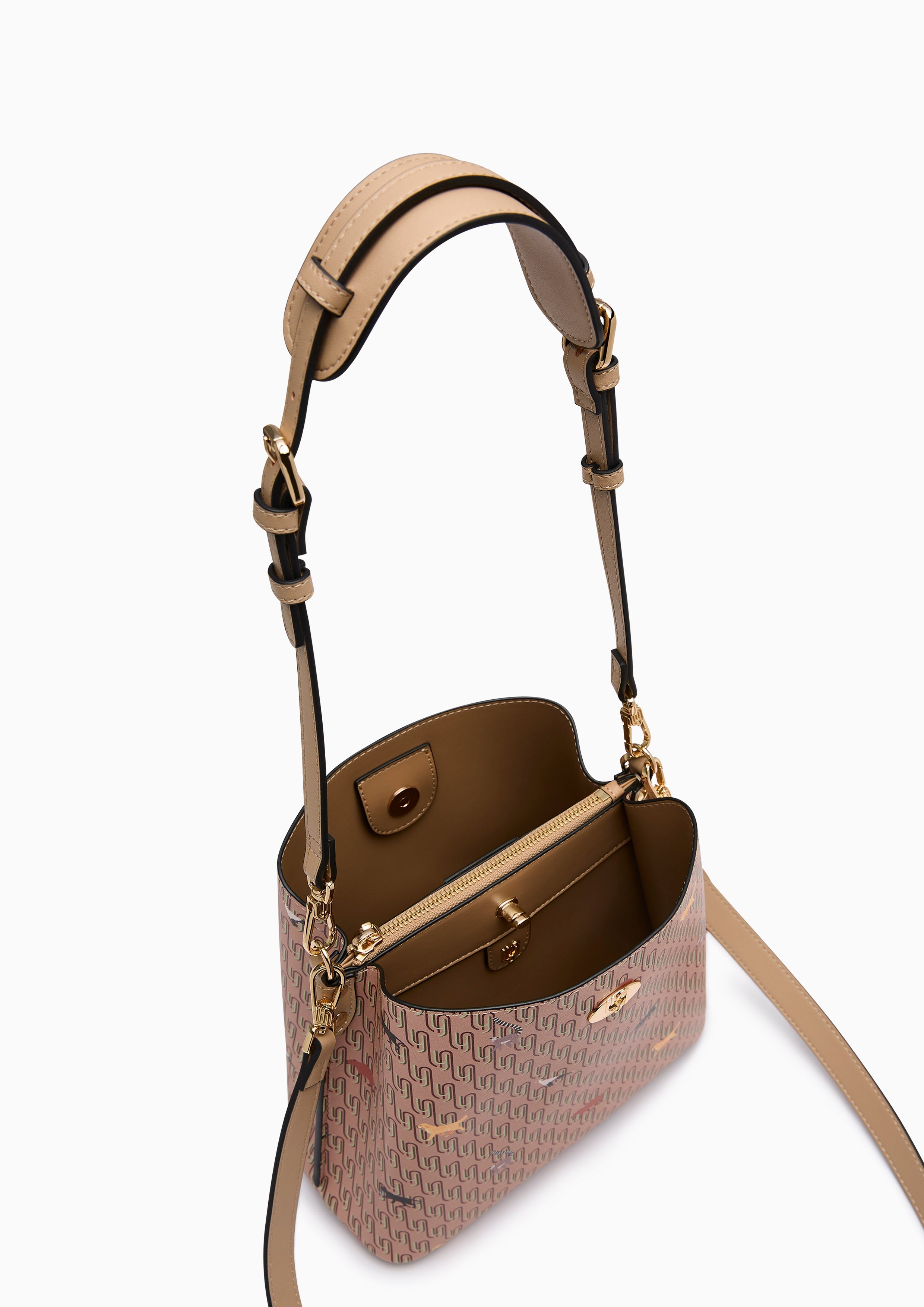 Amitie Infinite M Bucket Bag - Printed Beige
