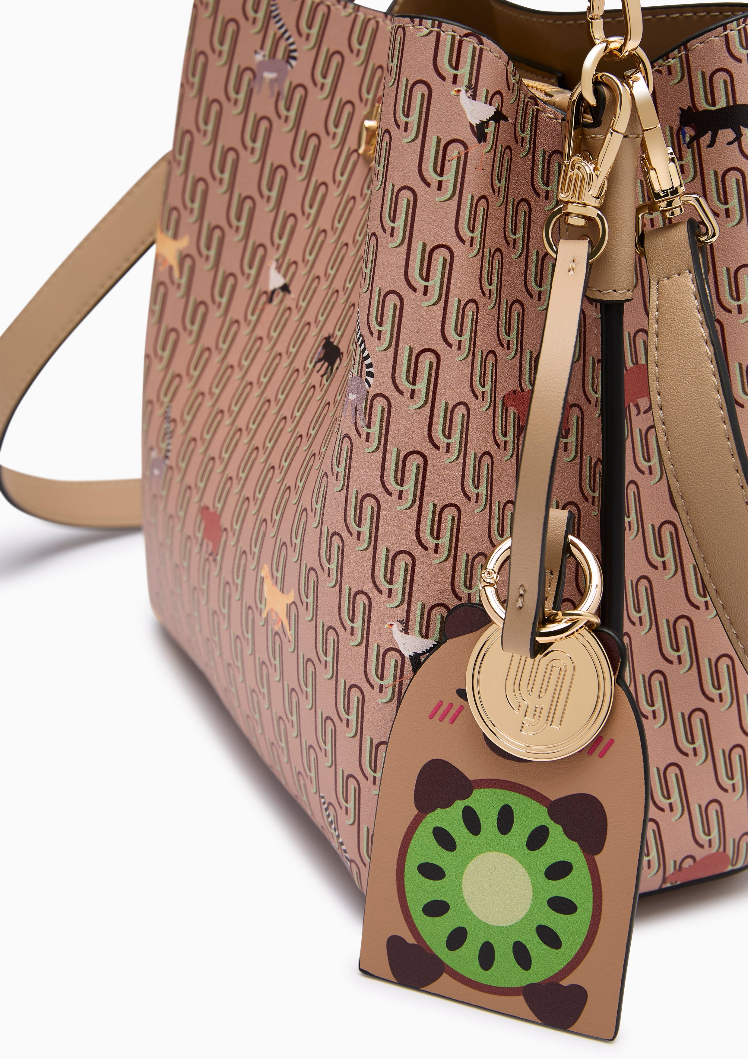 Amitie Infinite M Bucket Bag - Printed Beige