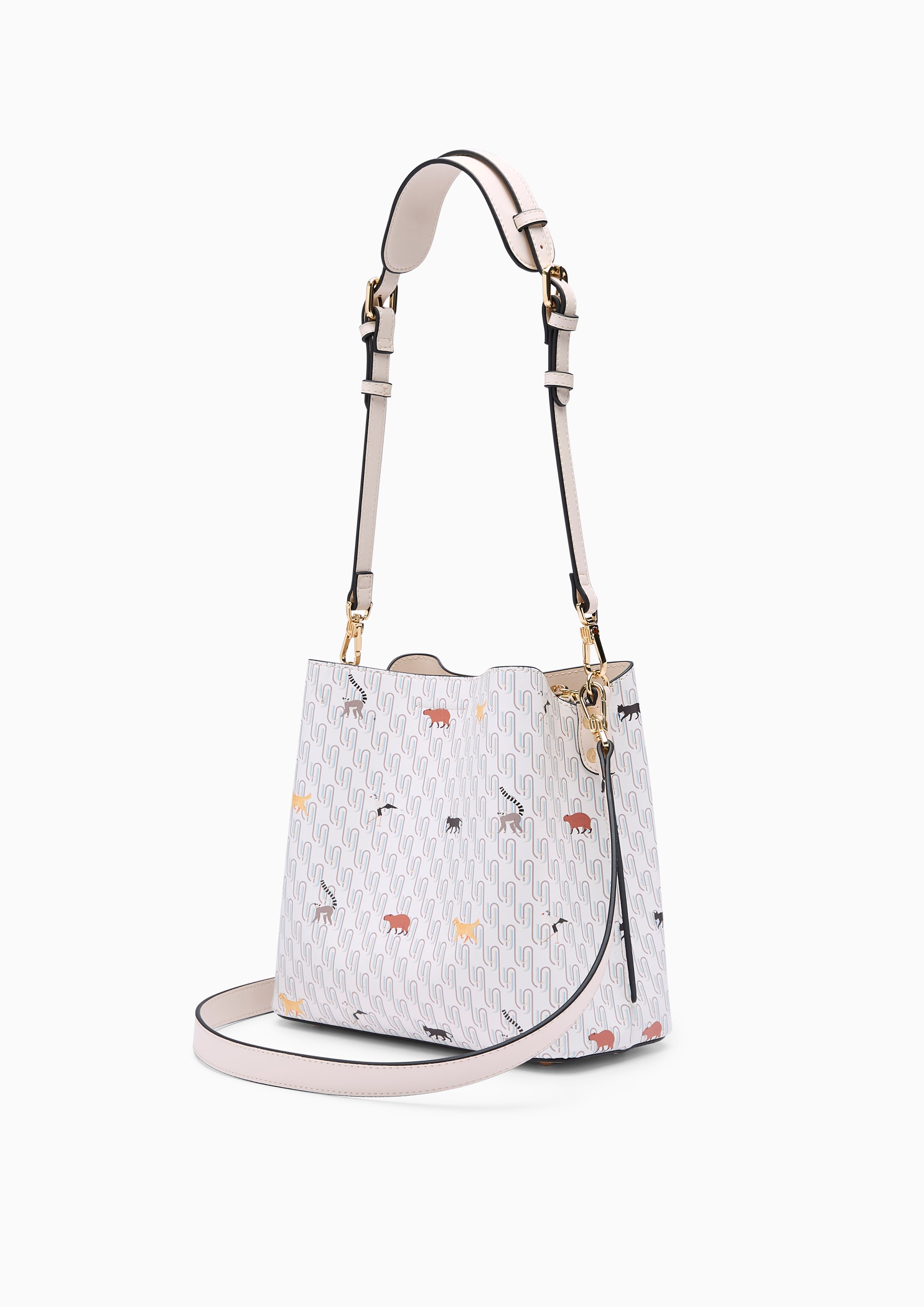 Amitie Infinite M Bucket Bag - Printed Ivory
