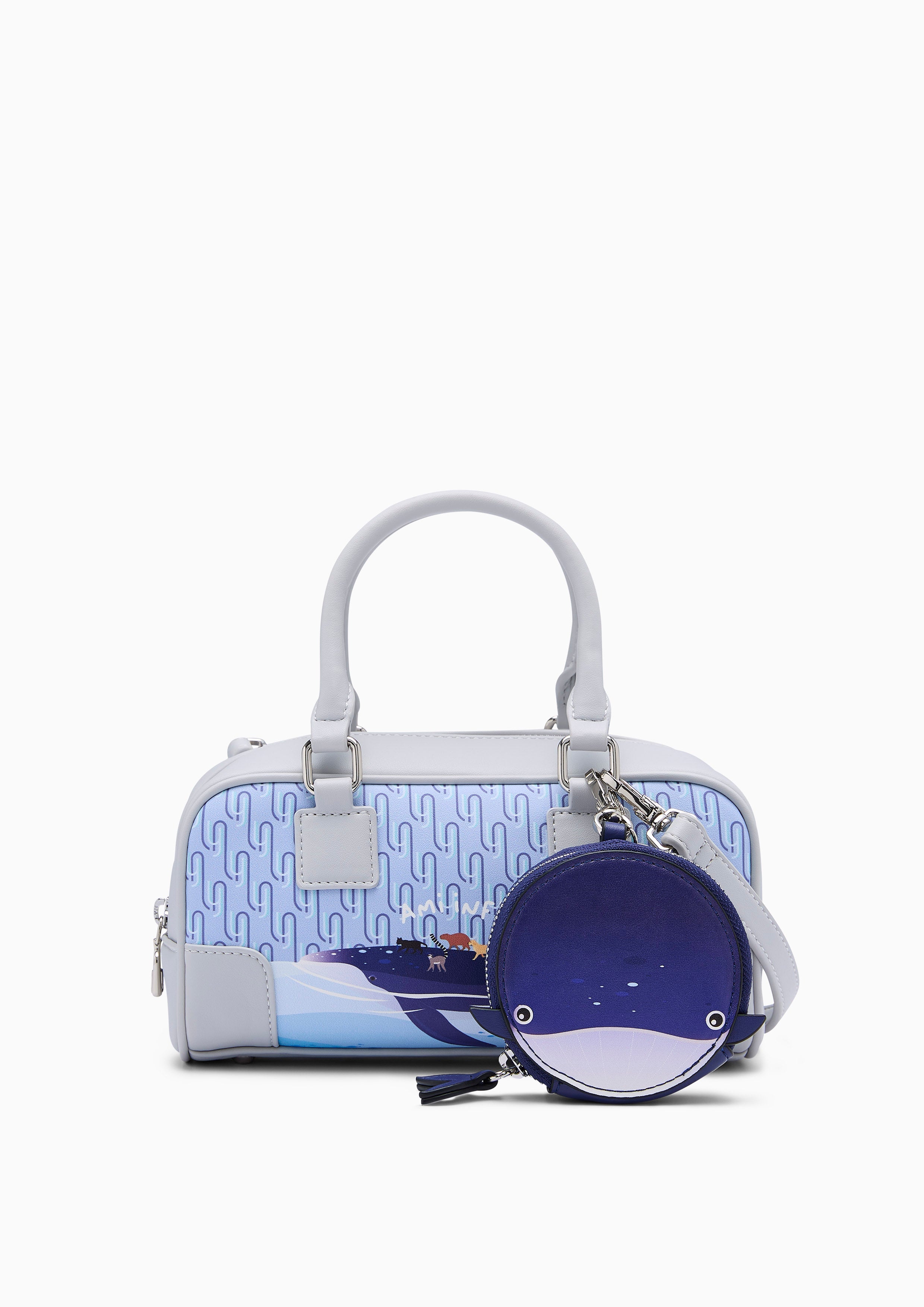 Amitie Aqua Infinite Top S Handbag - Printed Blue
