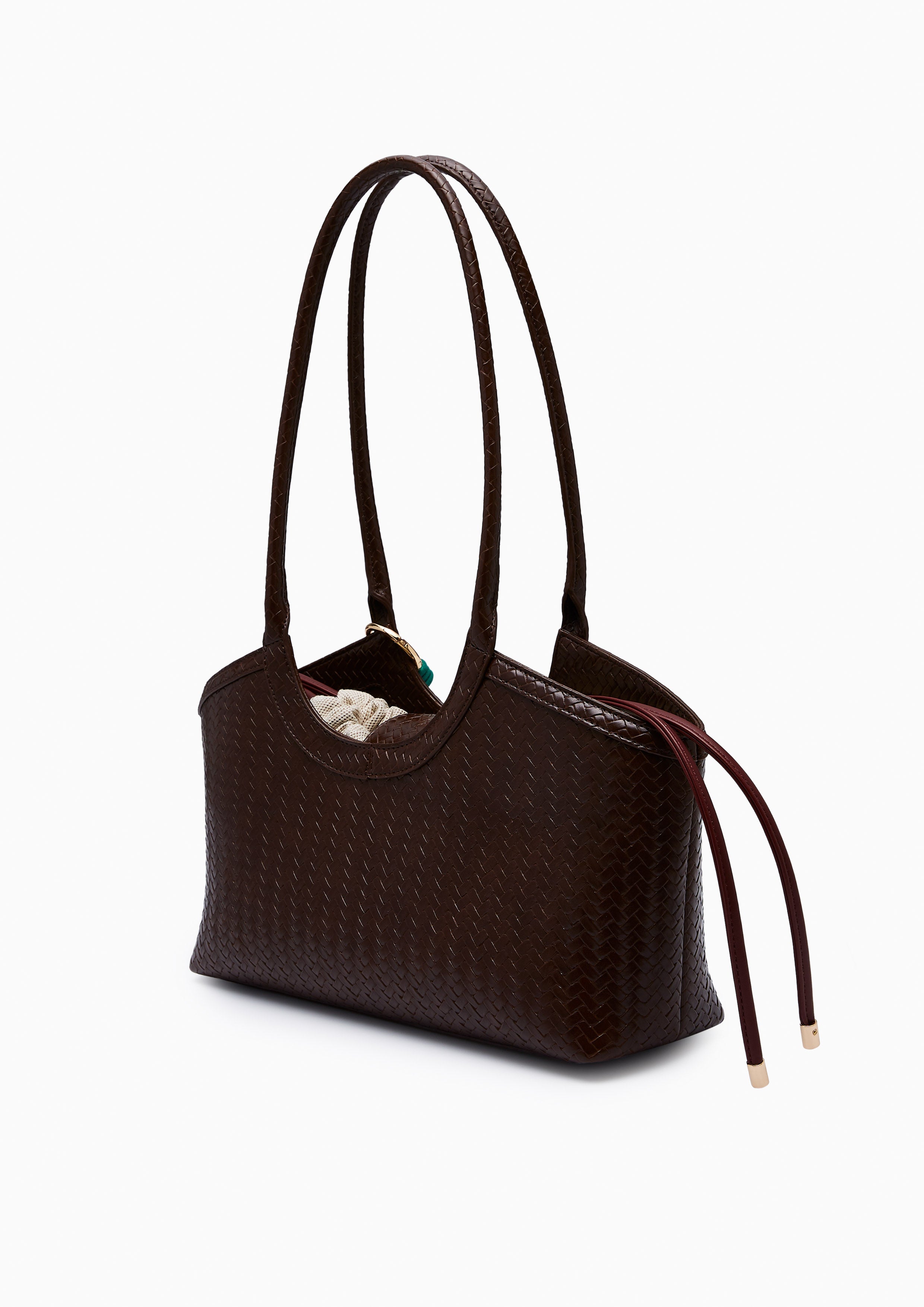 Snappy Handle M Handbag - Dark Brown
