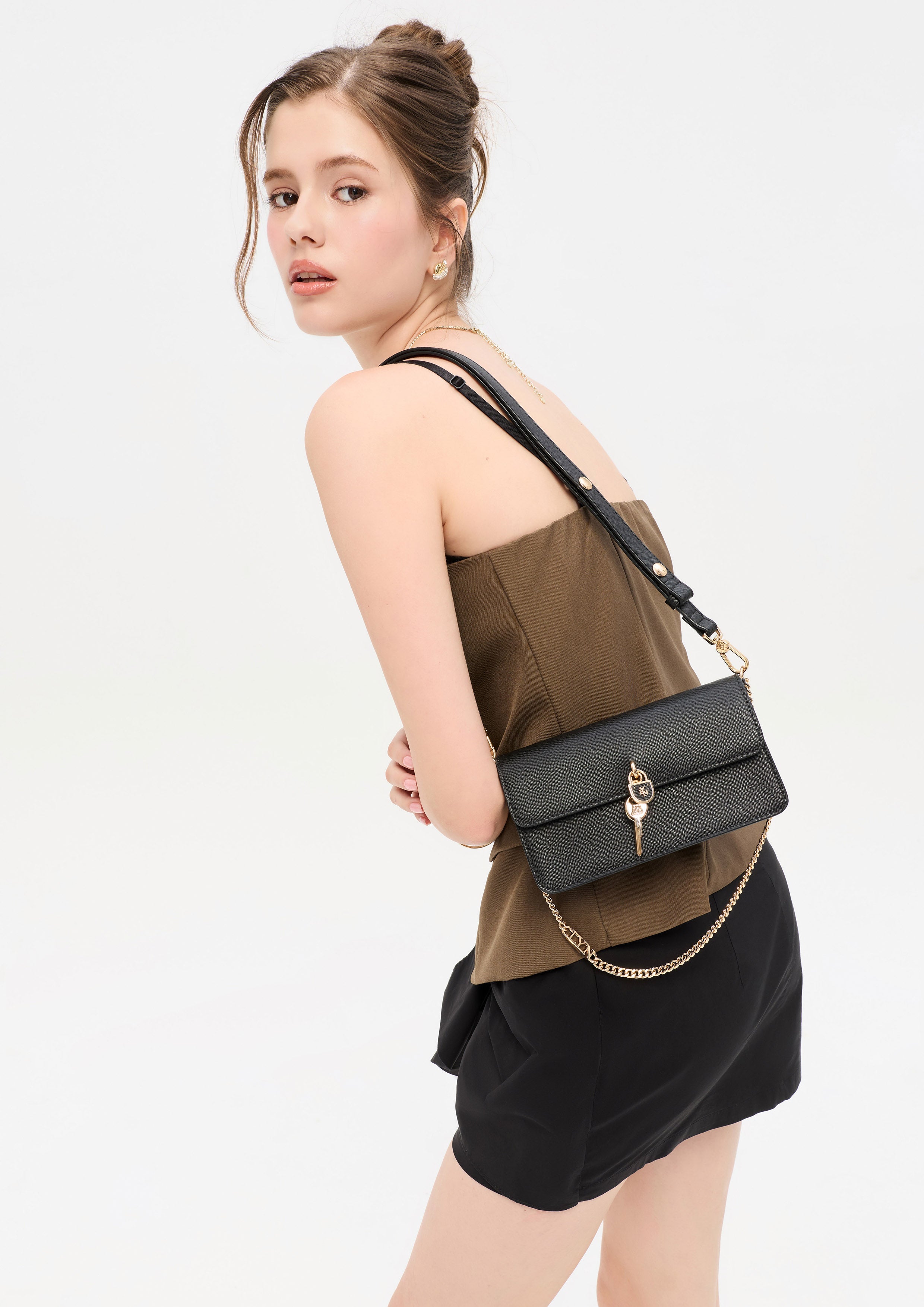 Addison Mini Crossbody Bag- Black