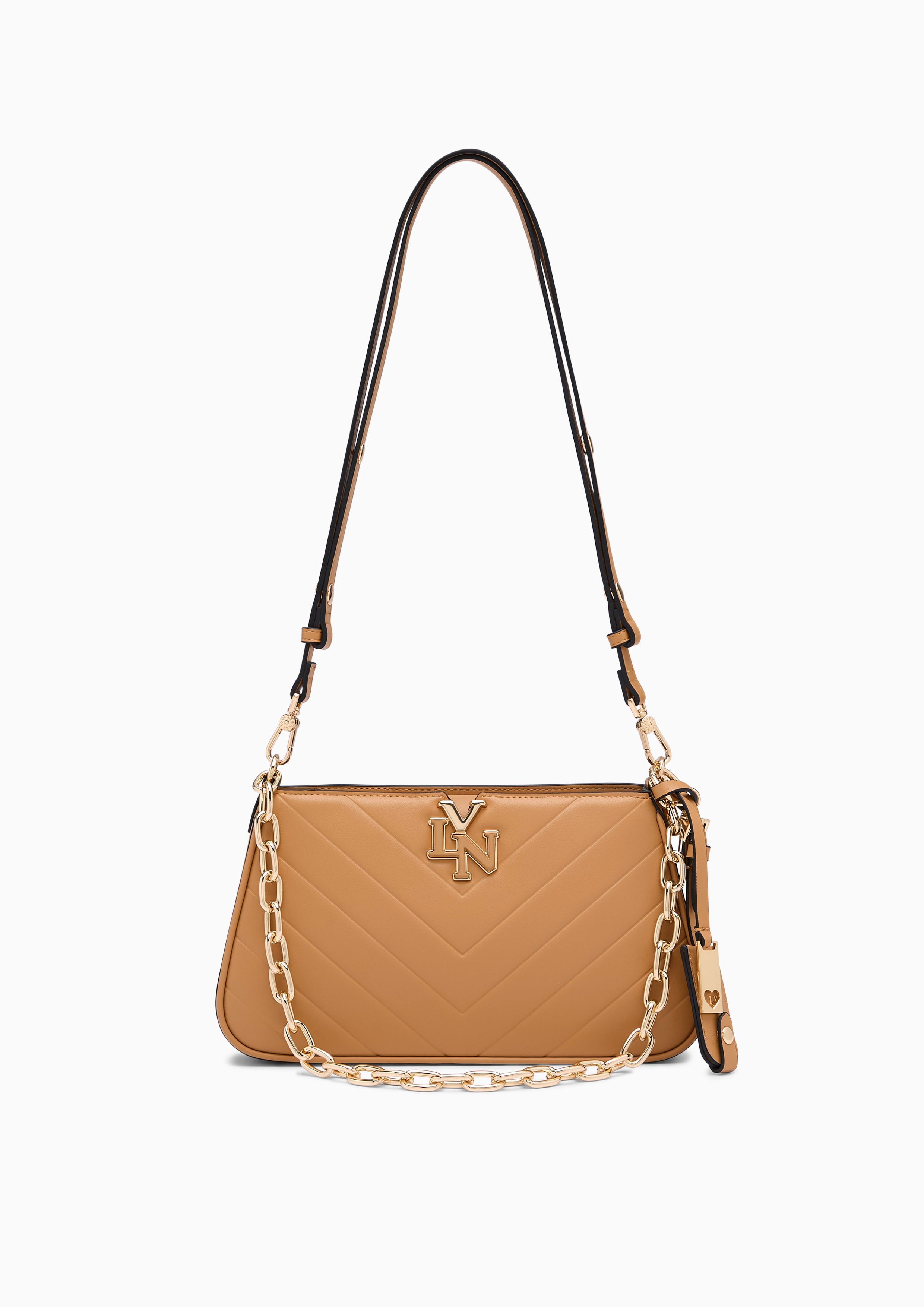 Alicia Emb S Shoulder Bag - Brown