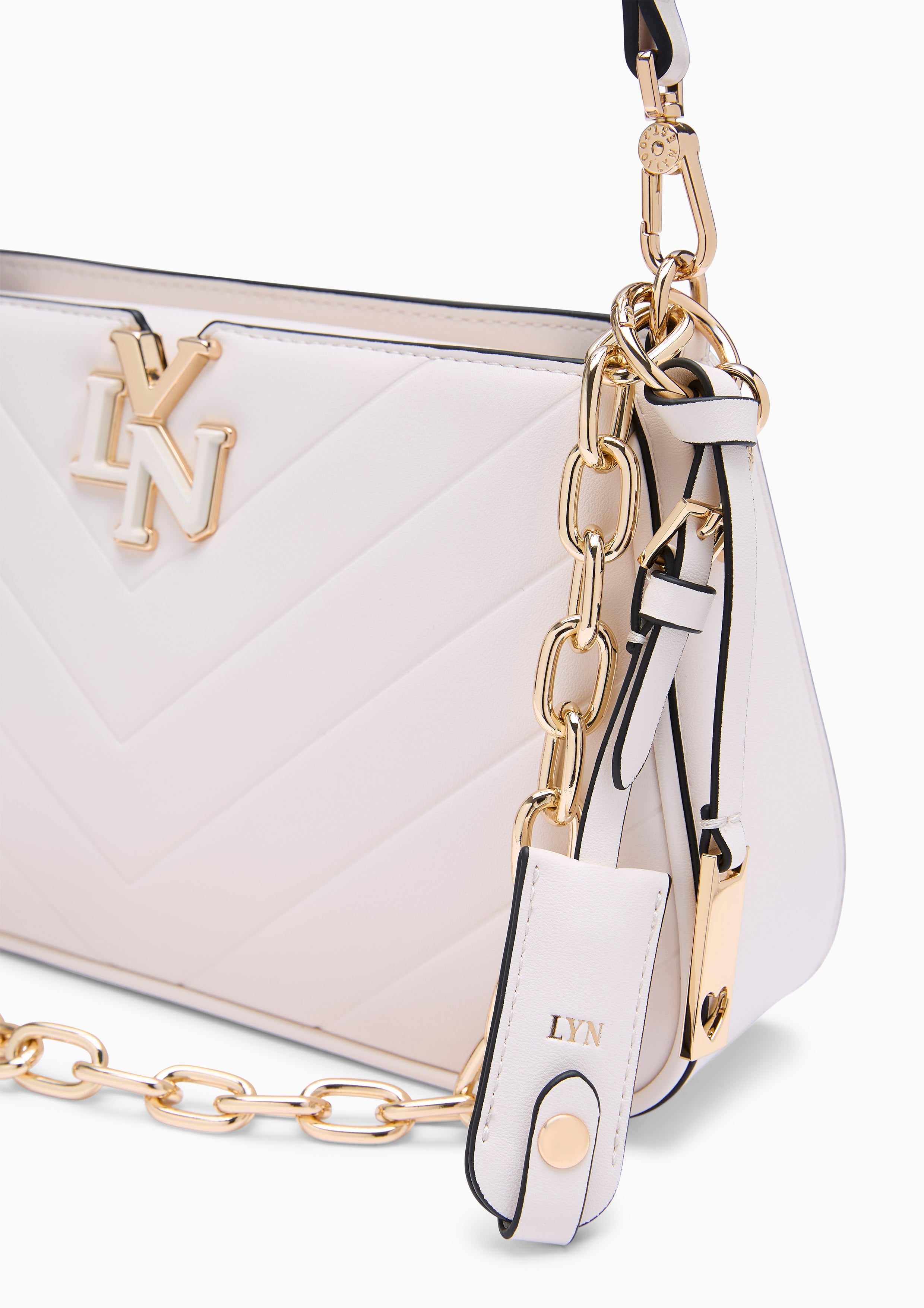Alicia Emb S Shoulder Bag - Ivory