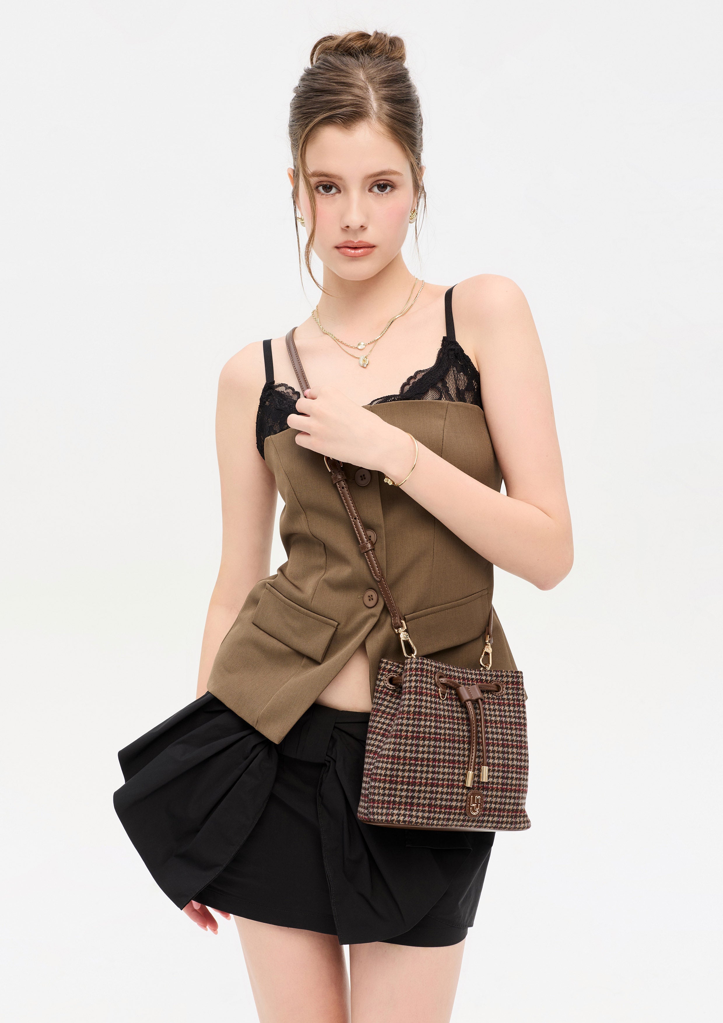 Moodie Mini Crossbody Bag - Dark Brown