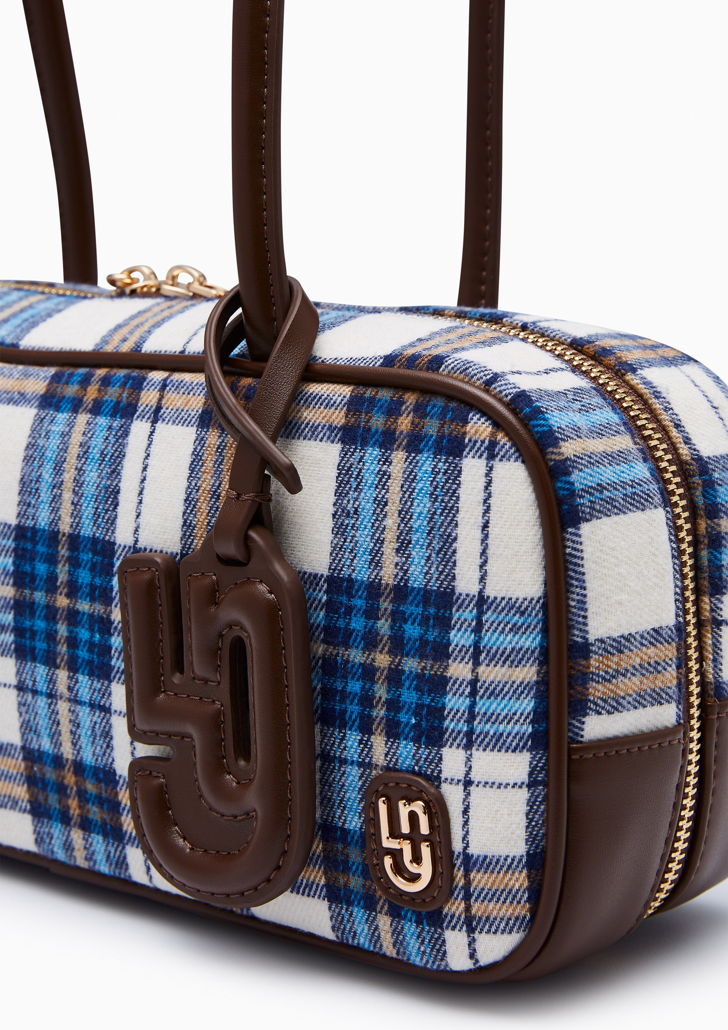 Moodie M Shoulder Bag - Check Blue