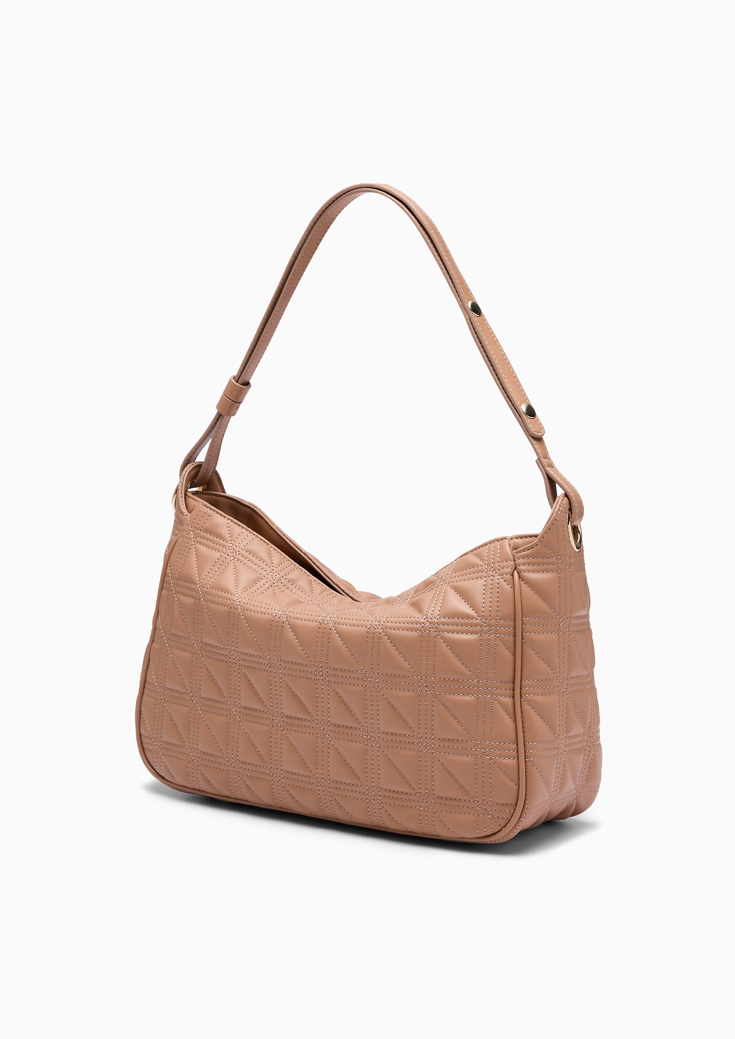A-Ra Drawstring XL Bucket Bag - Nude