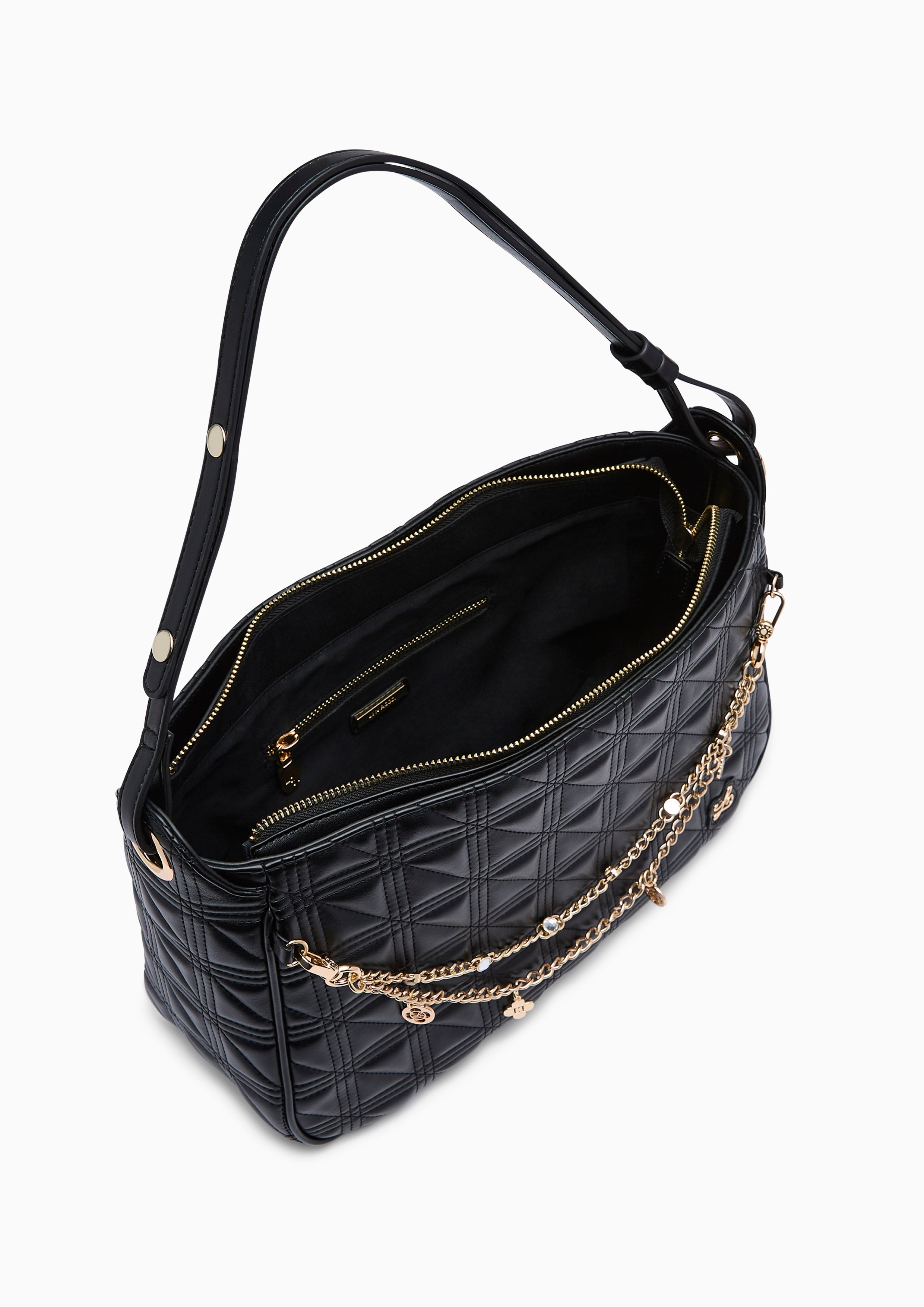 A-Ra Drawstring XL Bucket Bag - Black