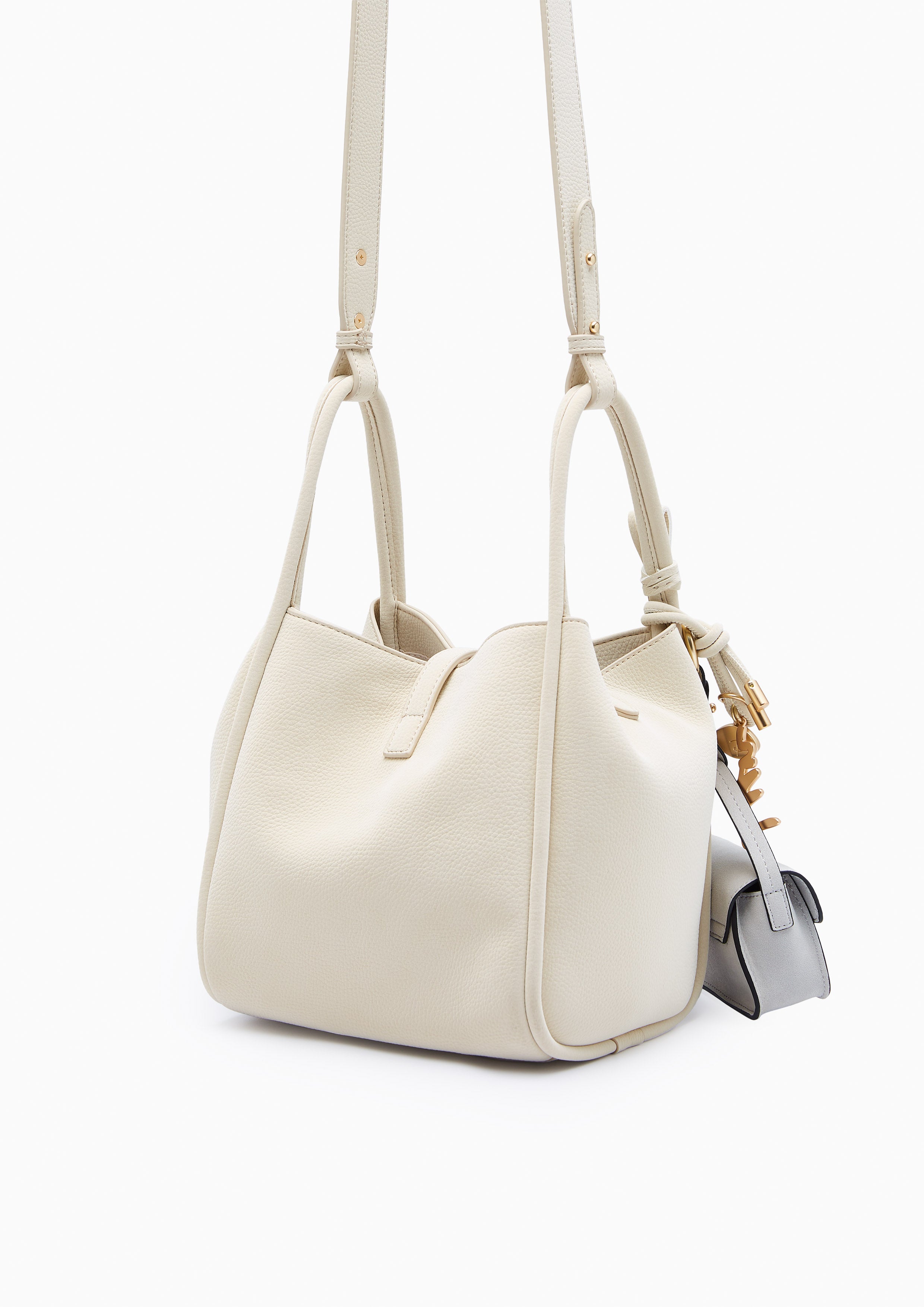 Evilly Handle M Handbag - Ivory