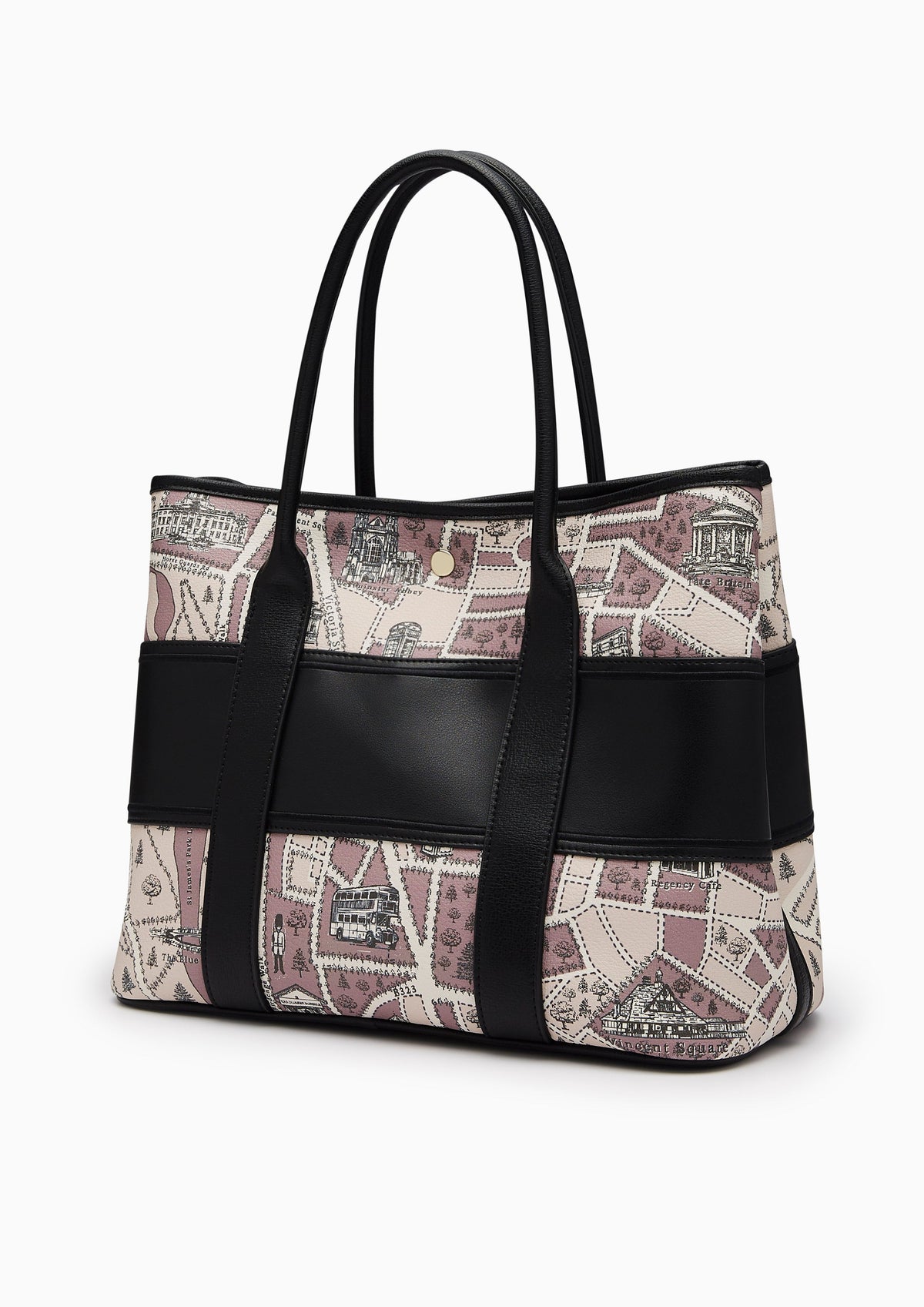 Zuri Infinite Top Handle Xl Handbag - Printed Black
