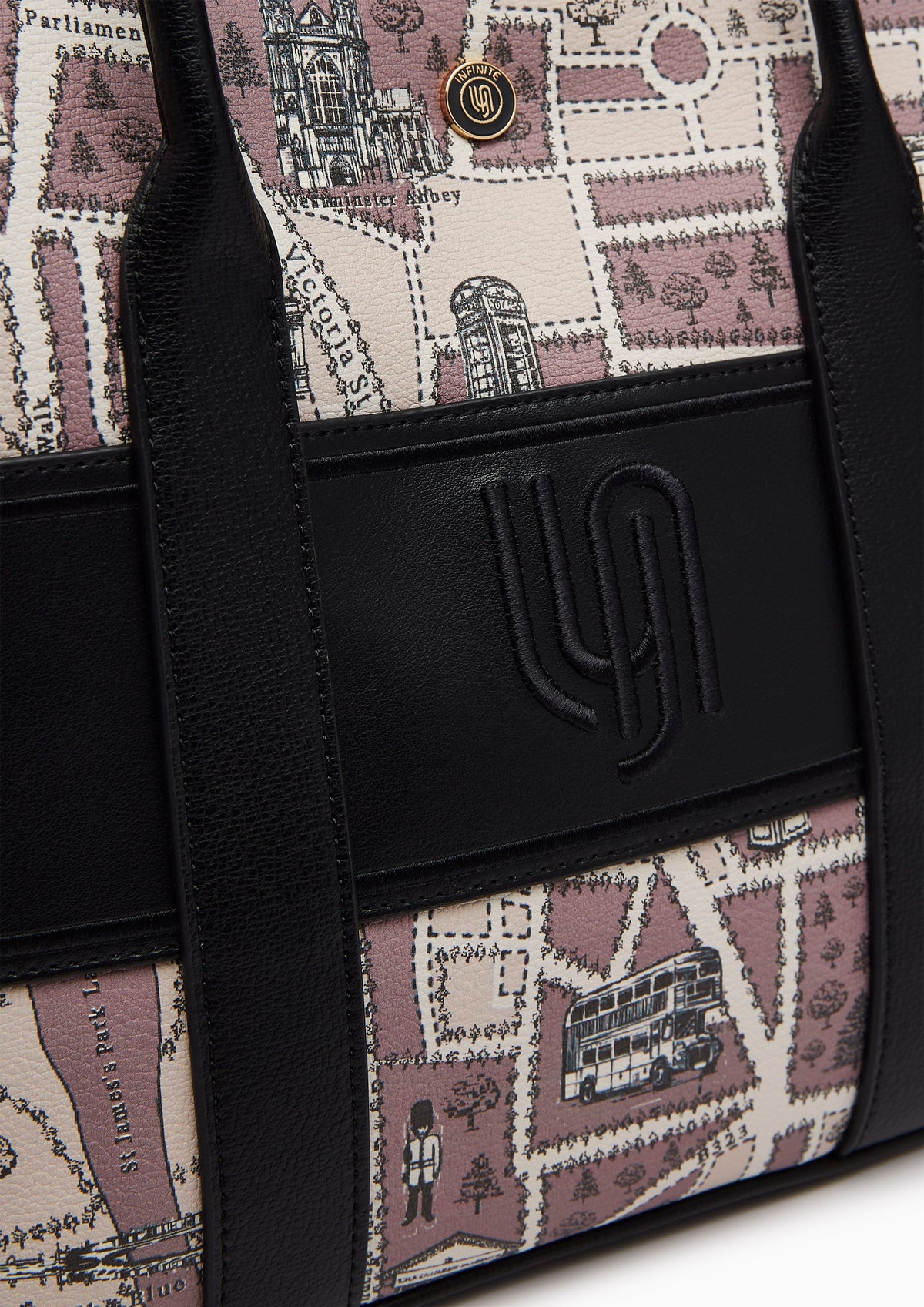 Zuri Infinite Top Handle Xl Handbag - Printed Black