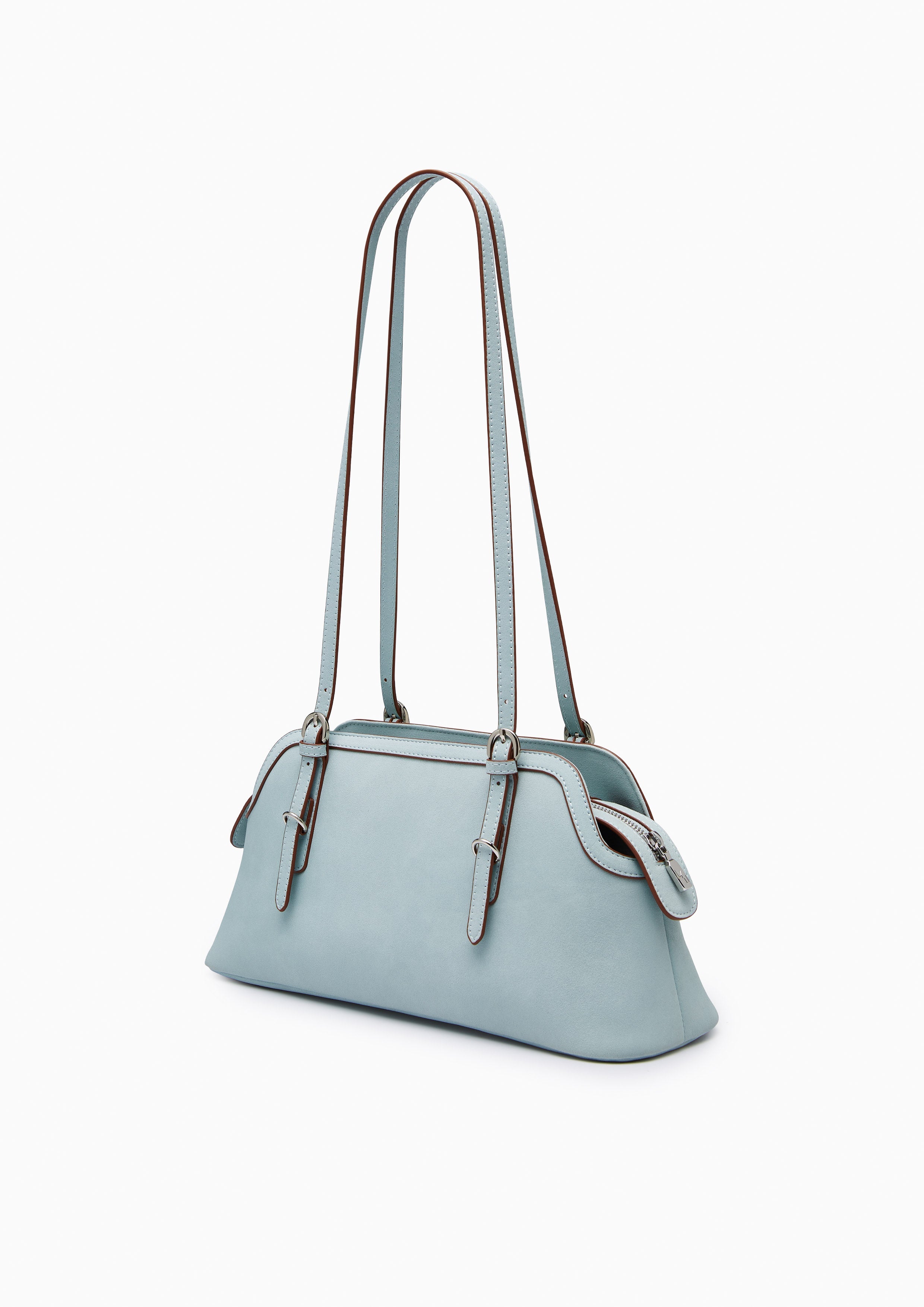 Bibbo M Shoulder Bag - Light Grey