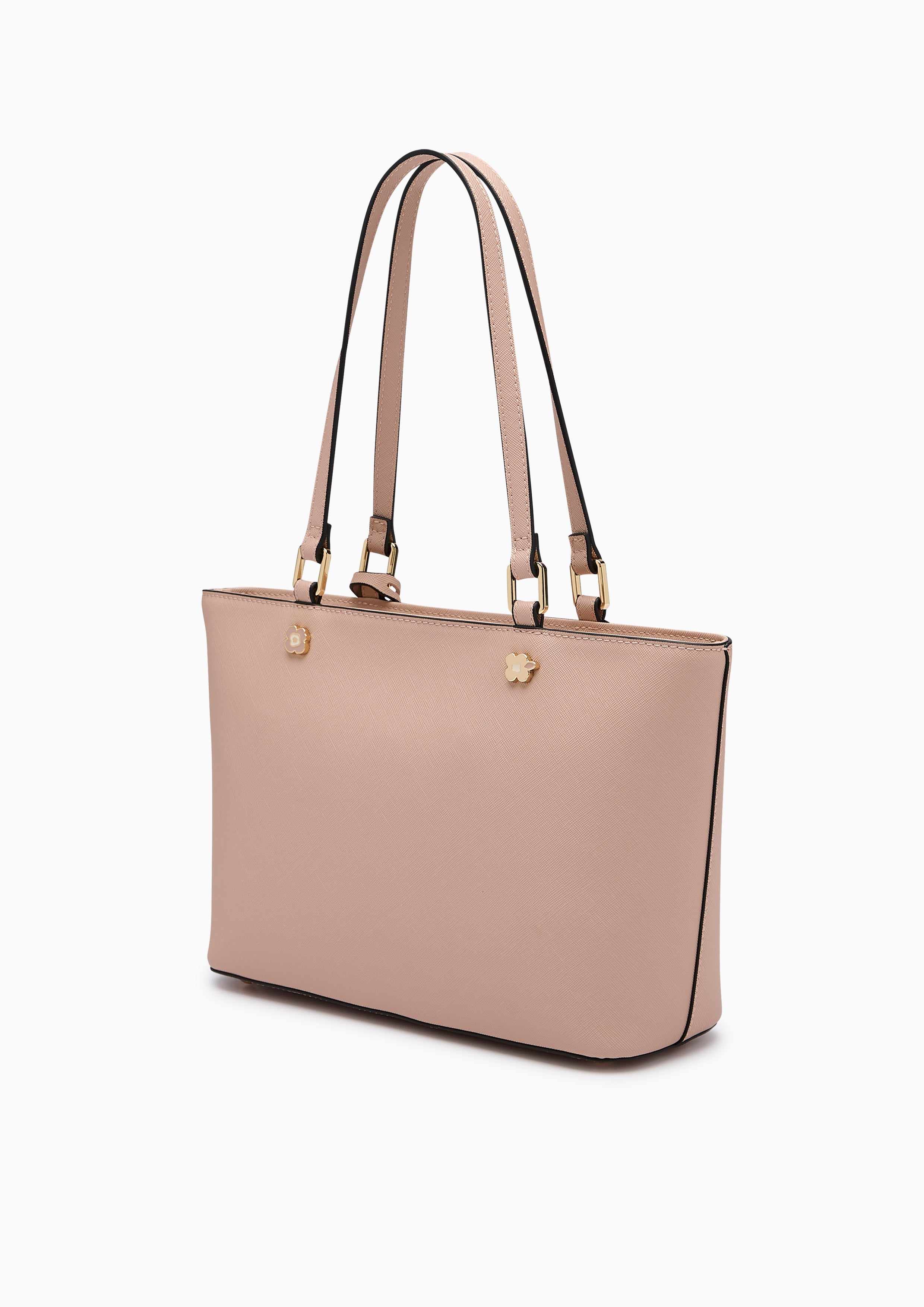 Poppy Print Carina M Tote Bag - Printed Nude