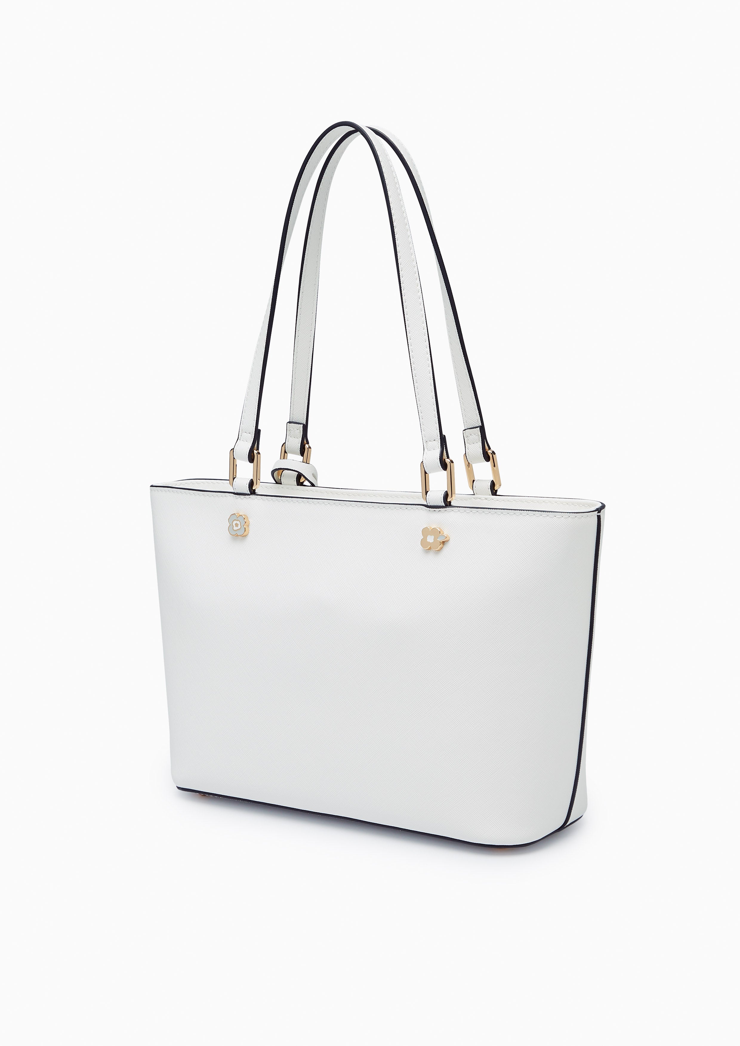 Poppy Print Carina M Tote Bag - Printed White