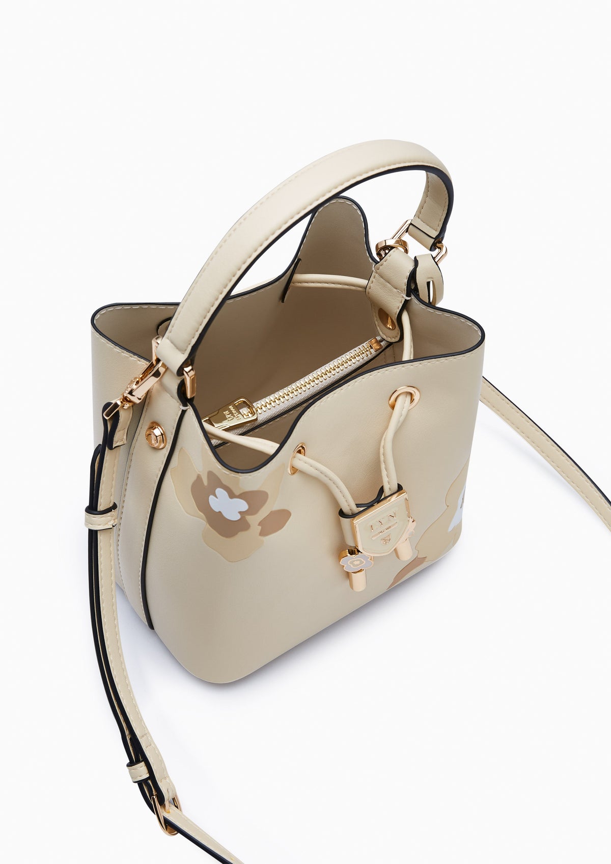 Poppy Carina S Bucket Bag - Light Printed Yellow