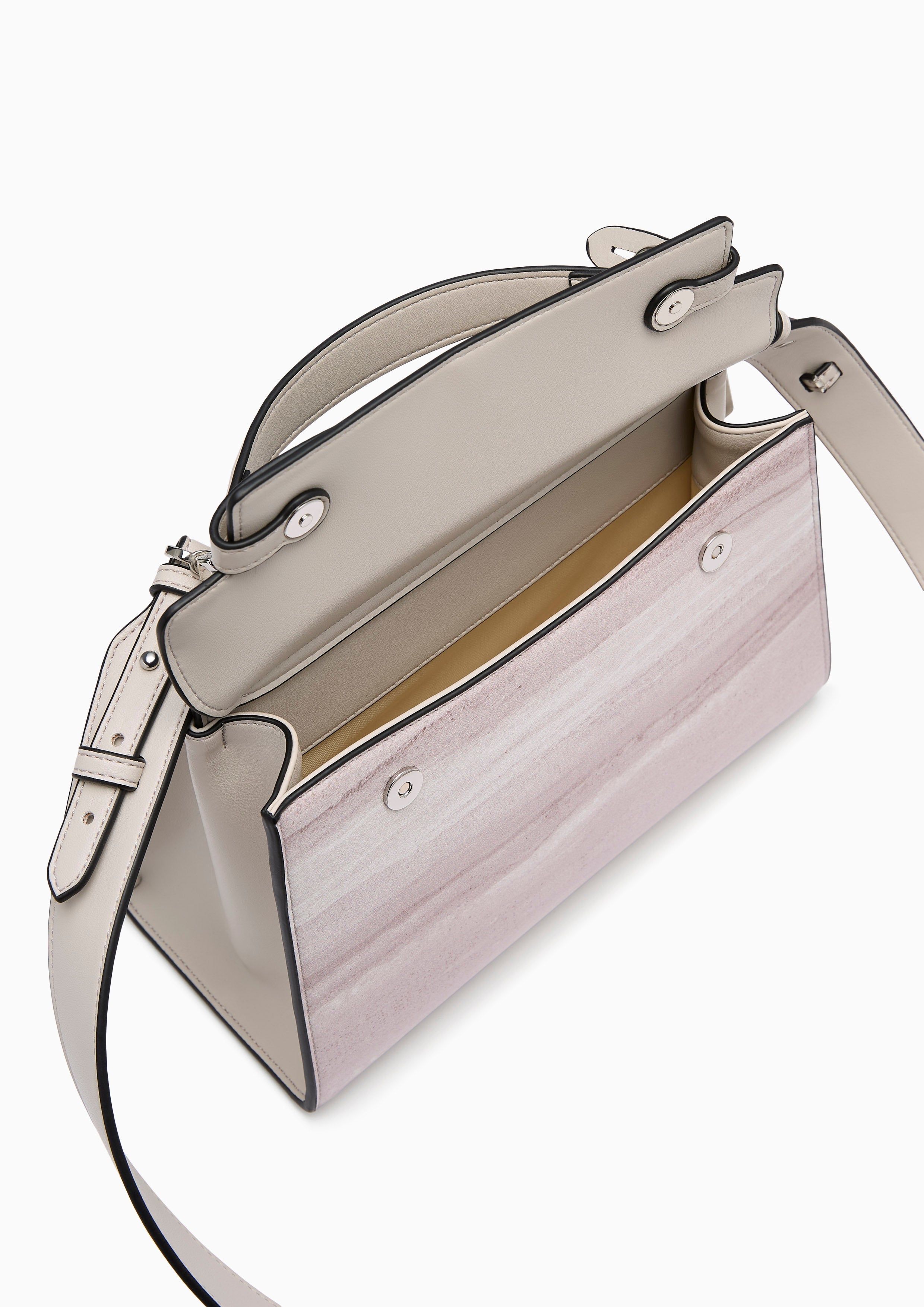 Anderson Earthy Top M Handbag - Light Printed Grey