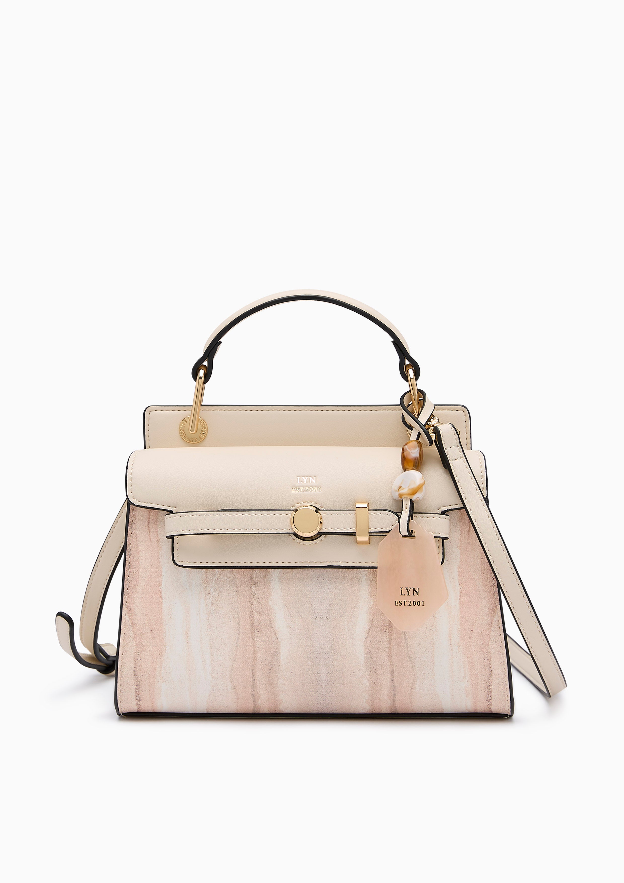 Anderson Earthy Top S Handbag - Light Printed Beige