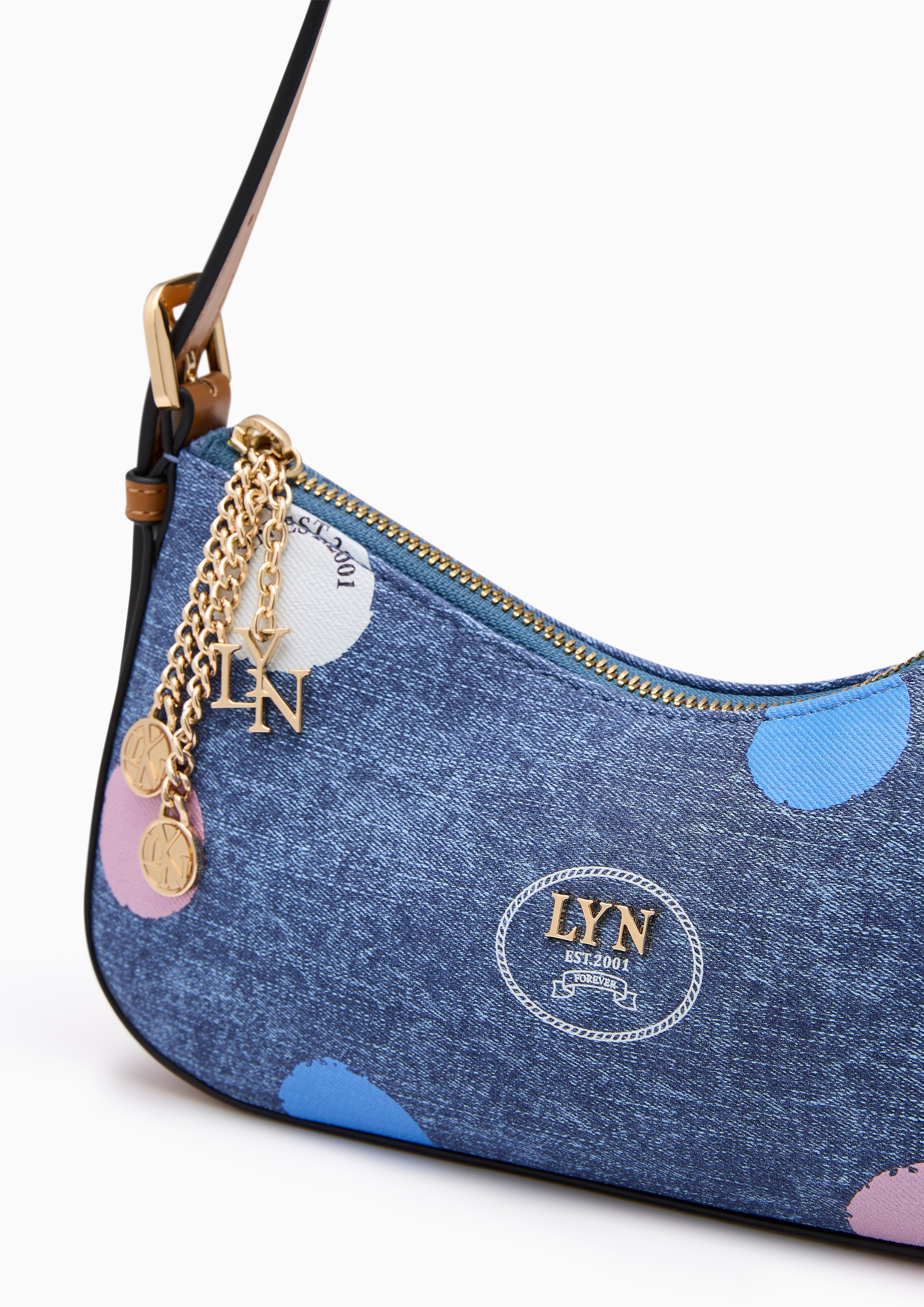 Bliss S Shoulder Bag - Printed Blue Variation 2