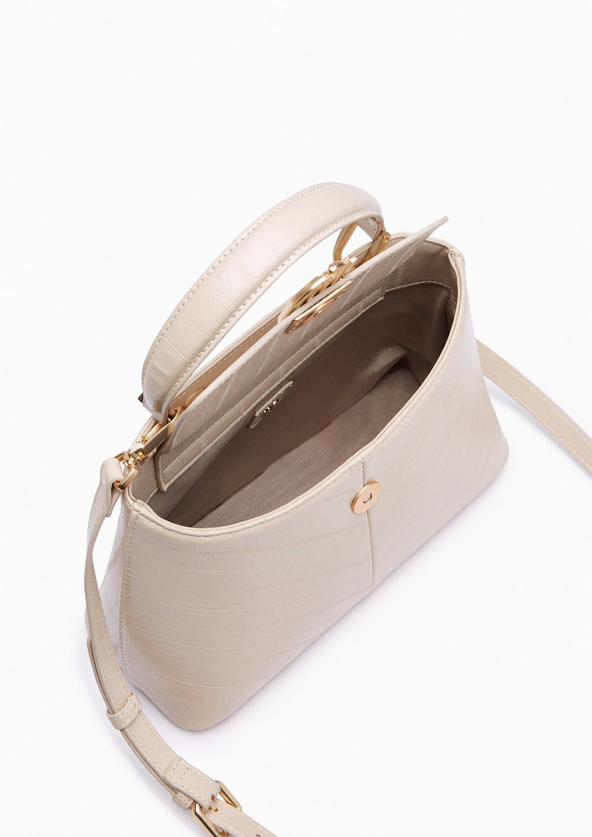 Cleo Top Handle M Handbag - Light Beige