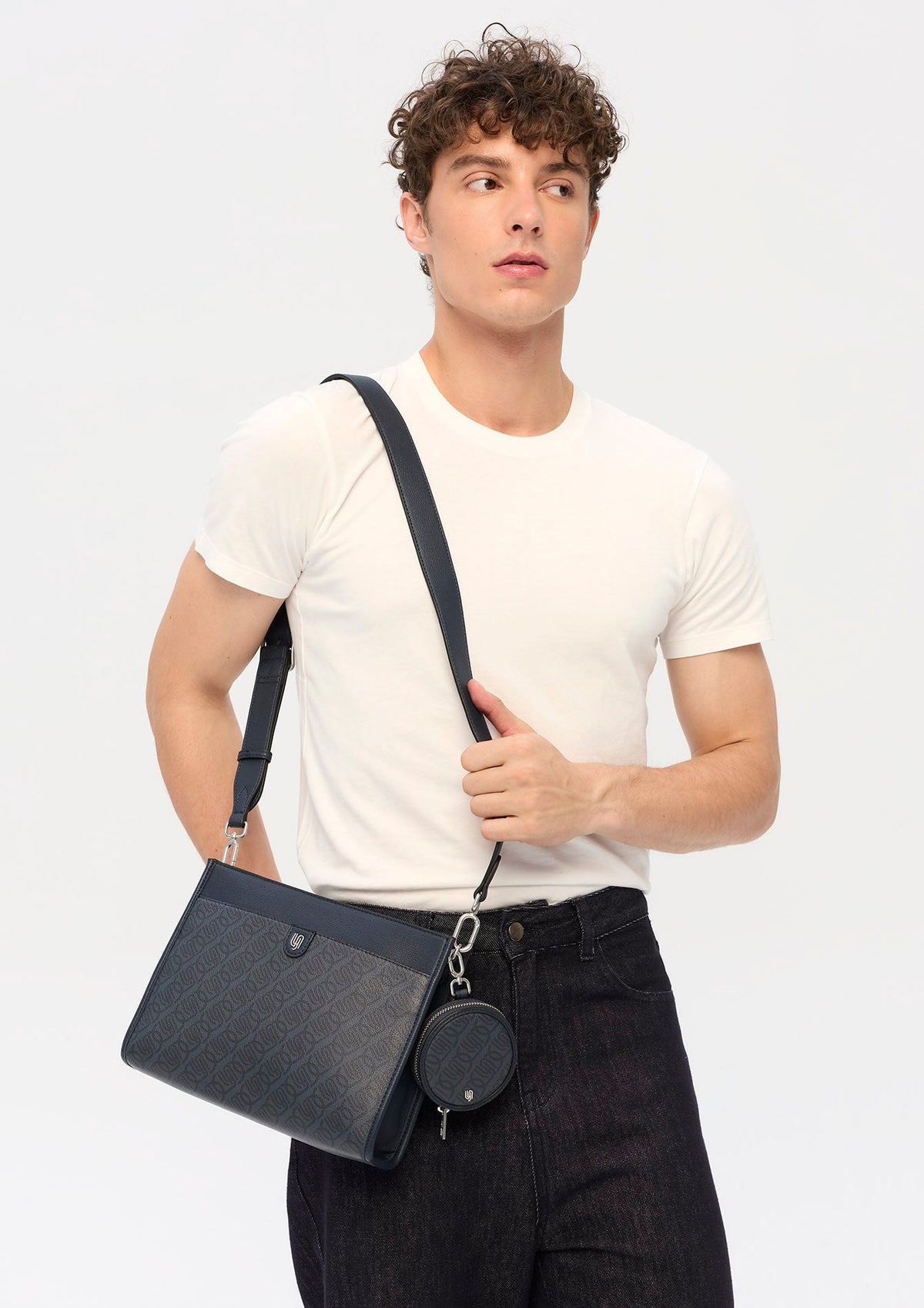 Tyler Infinite Cluth M Crossbody Bag - Printed Navy