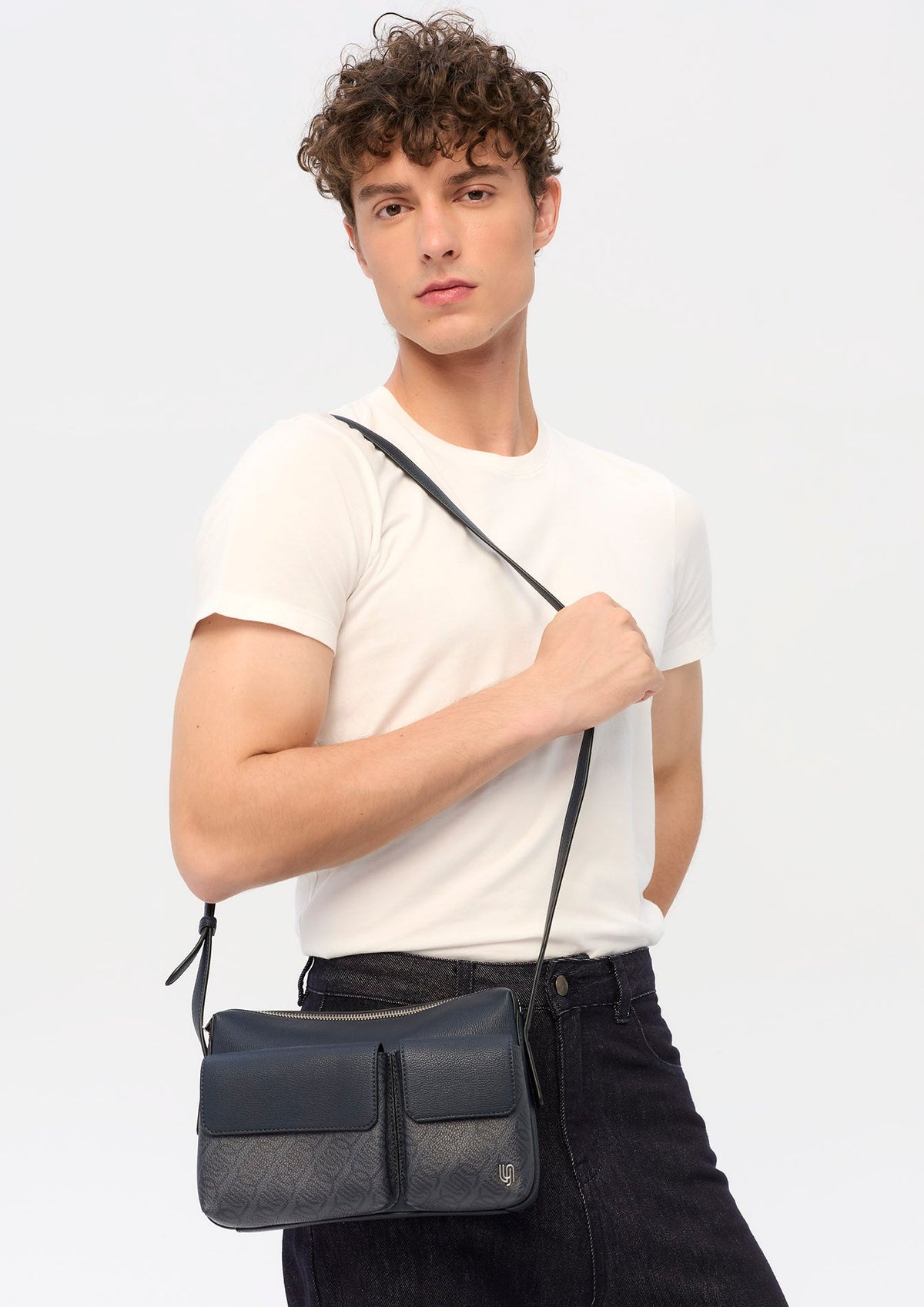 Tyler Infinite M Crossbody Bag - Printed Navy