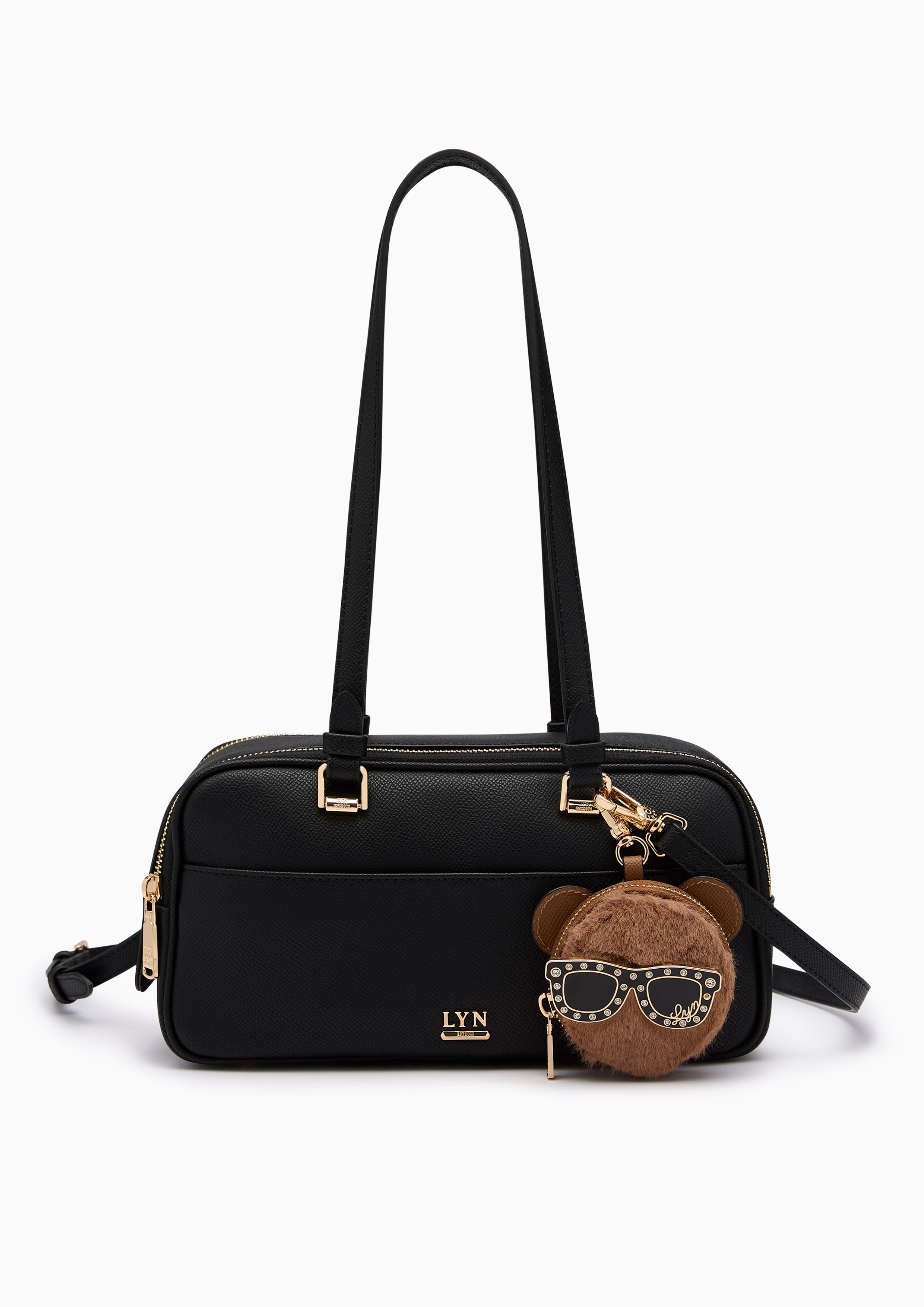 Betzy Double M Shoulder Bag - Black
