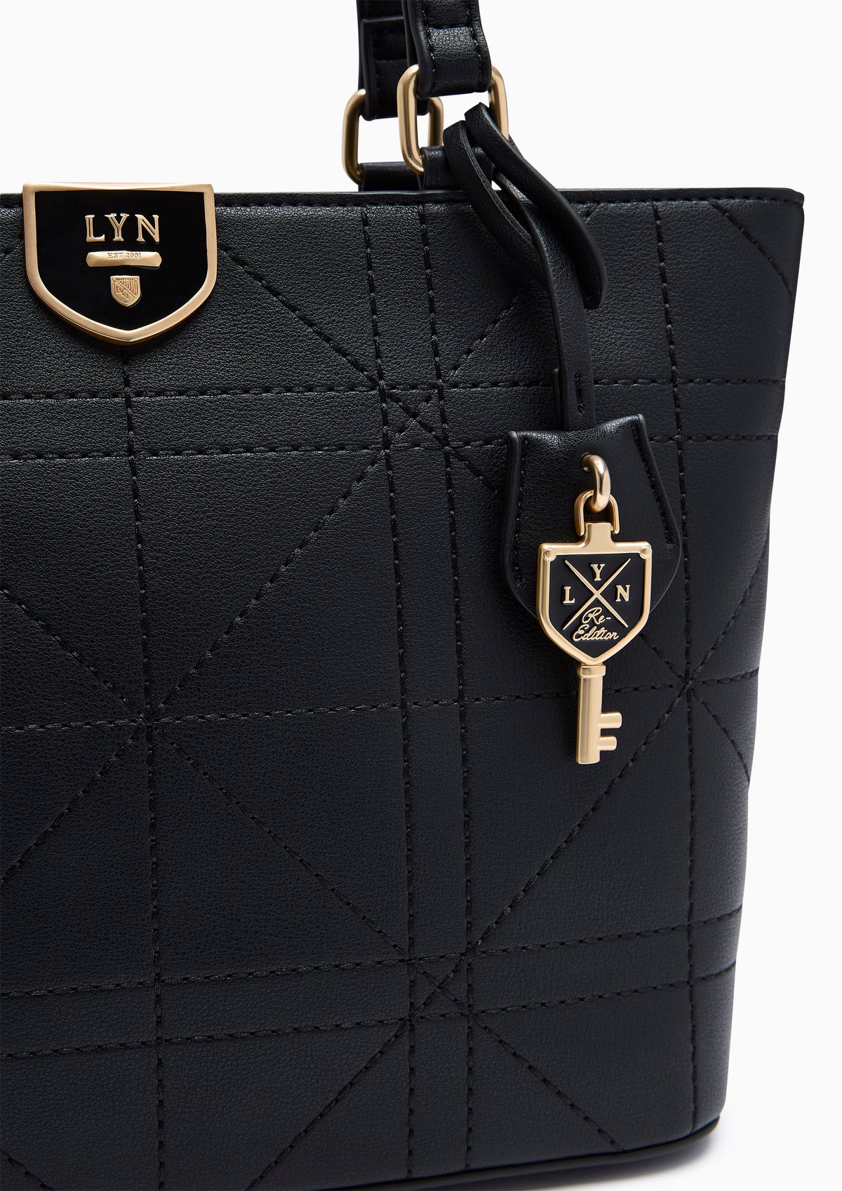 Re-Edit Grids M Tote Bag - Black