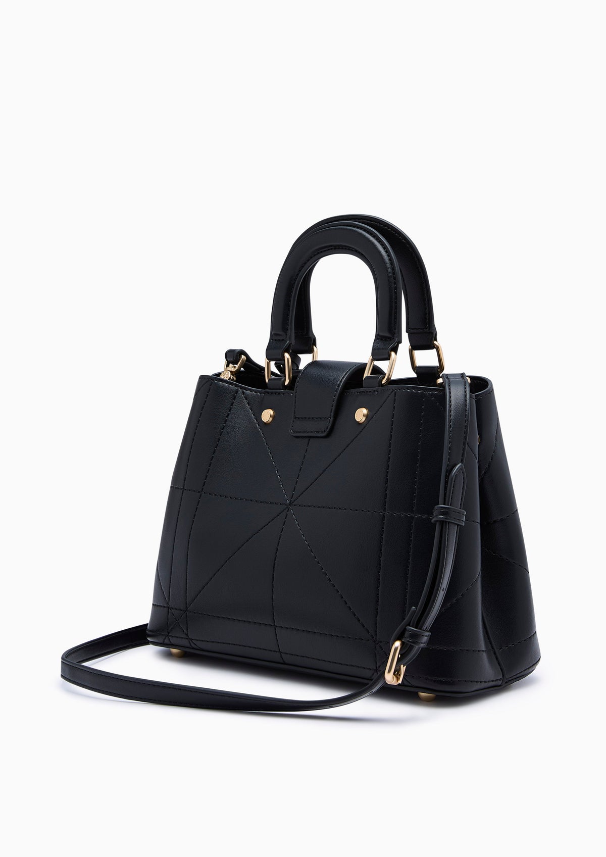 Re-Edit Athena Grid L Crossbody Bag - Black